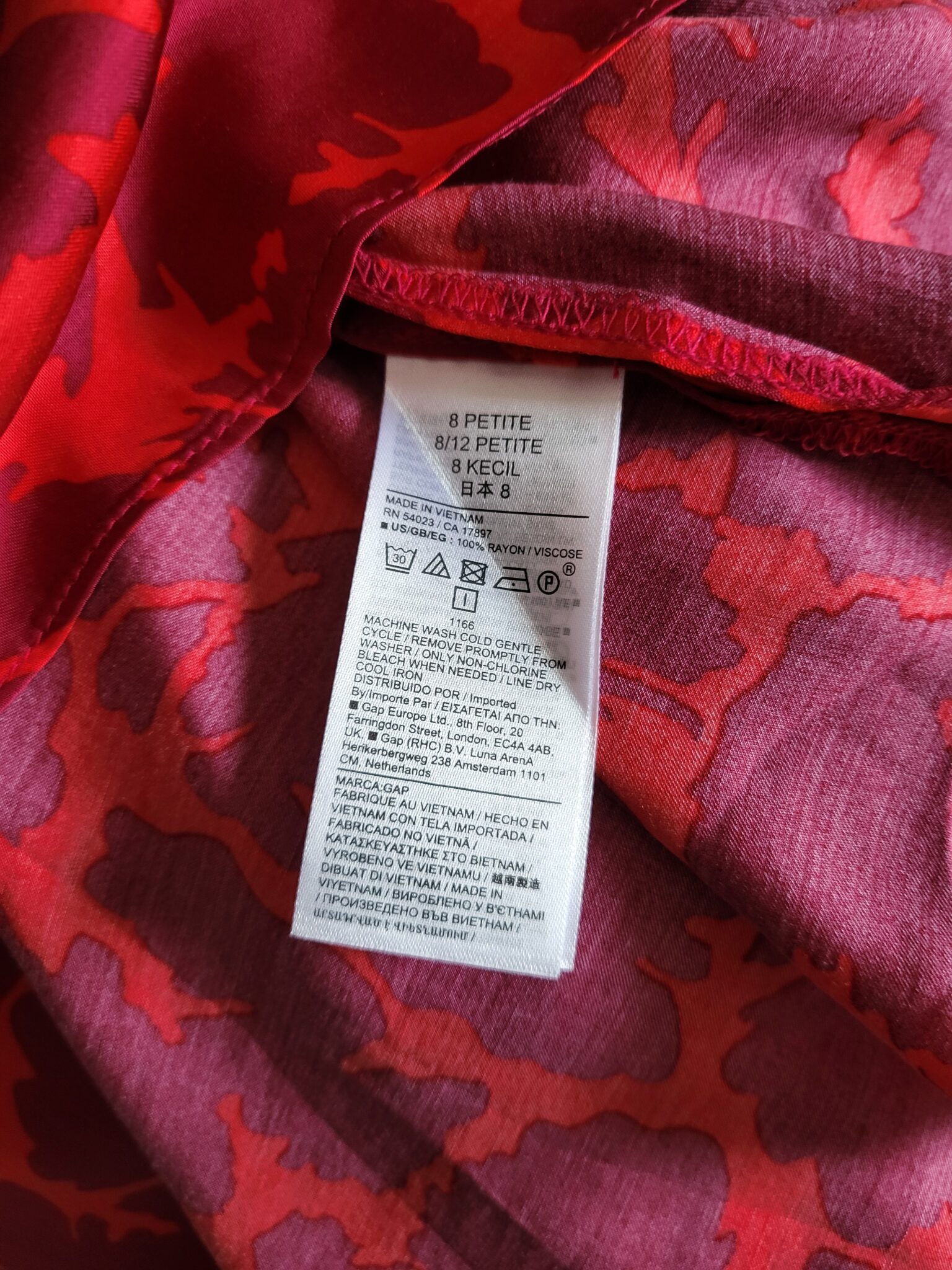 Image for GAP satin viscose skirt - new