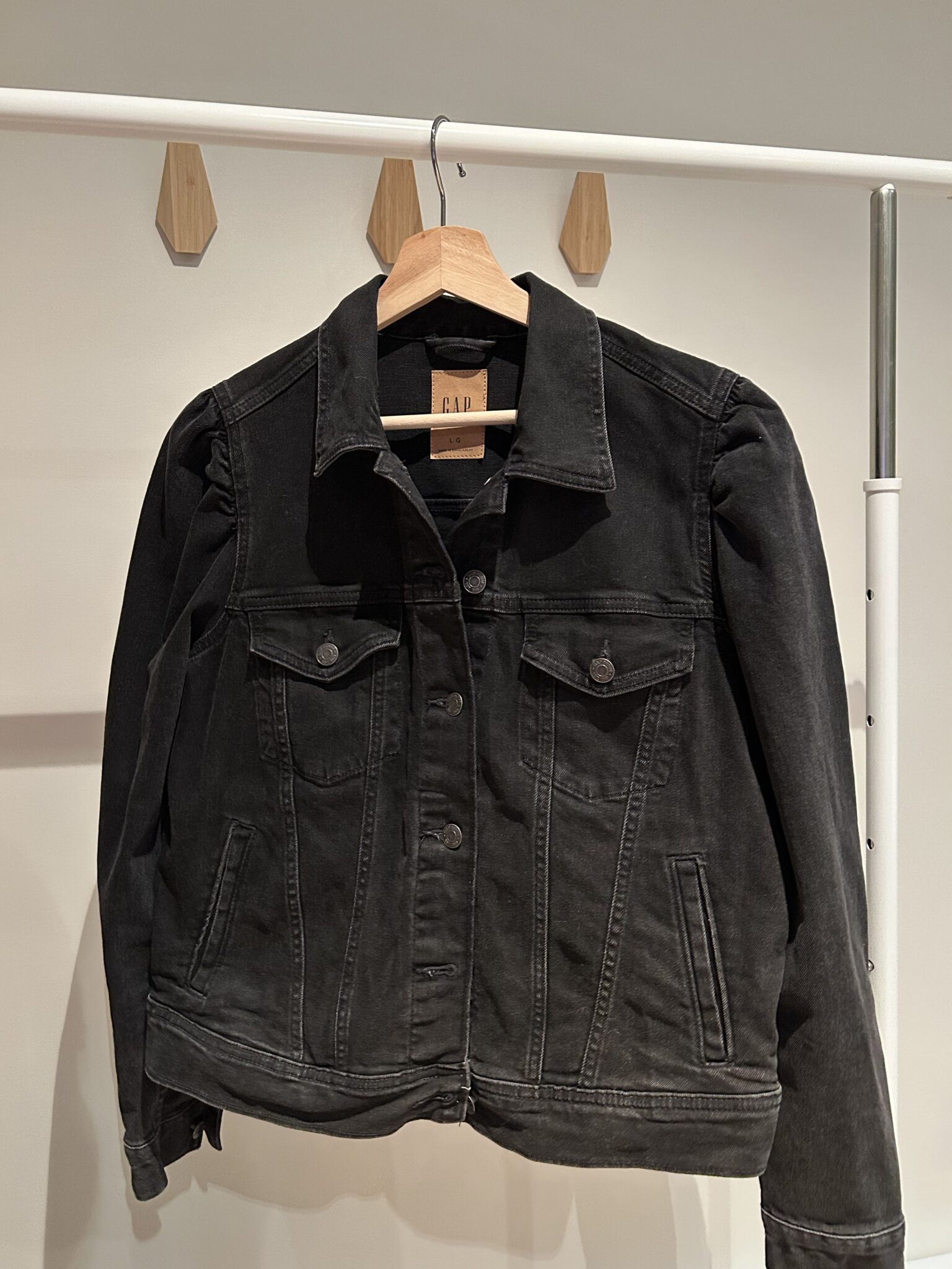 Image for Veste en jean aux épaules froncées