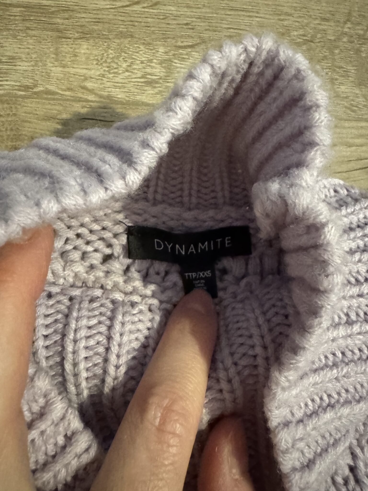 Image for BAISSE DE PRIX - XXS- Laine lilac oversize Dynamite