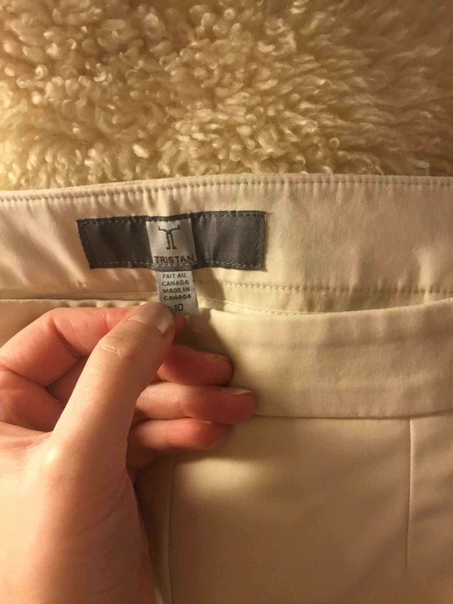 Image for Beau pantalon beige coton satiné