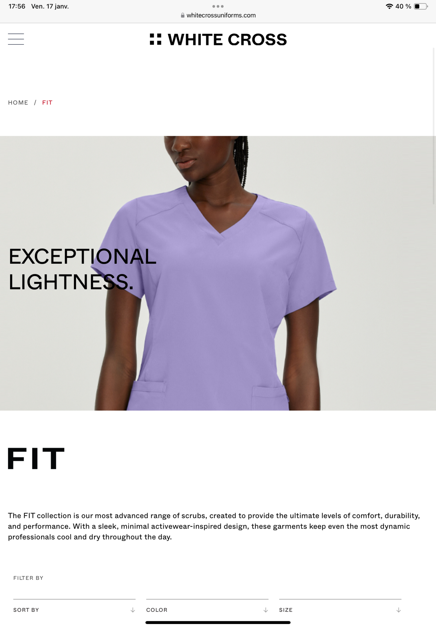 Image for Scrub/uniforme white cross fit