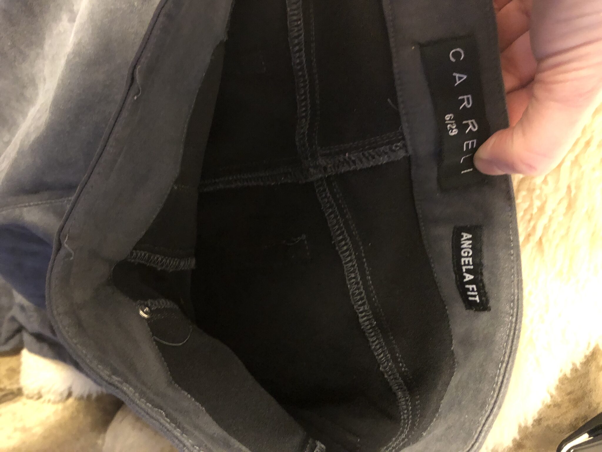 Image for Pantalon faux suède 6 ans (fait assez grand) gris souris