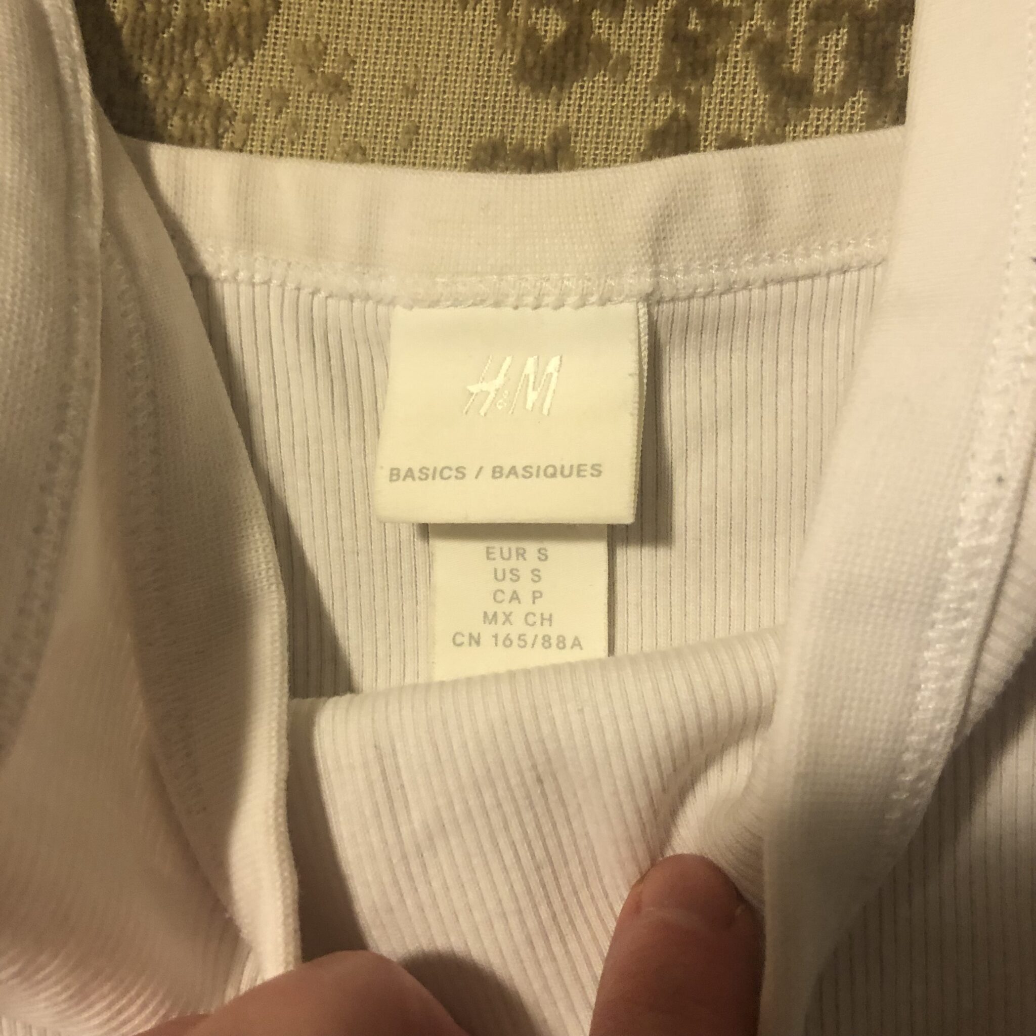 Featured image for Camisole h et m basique blanche small , lizerée (ribbed)