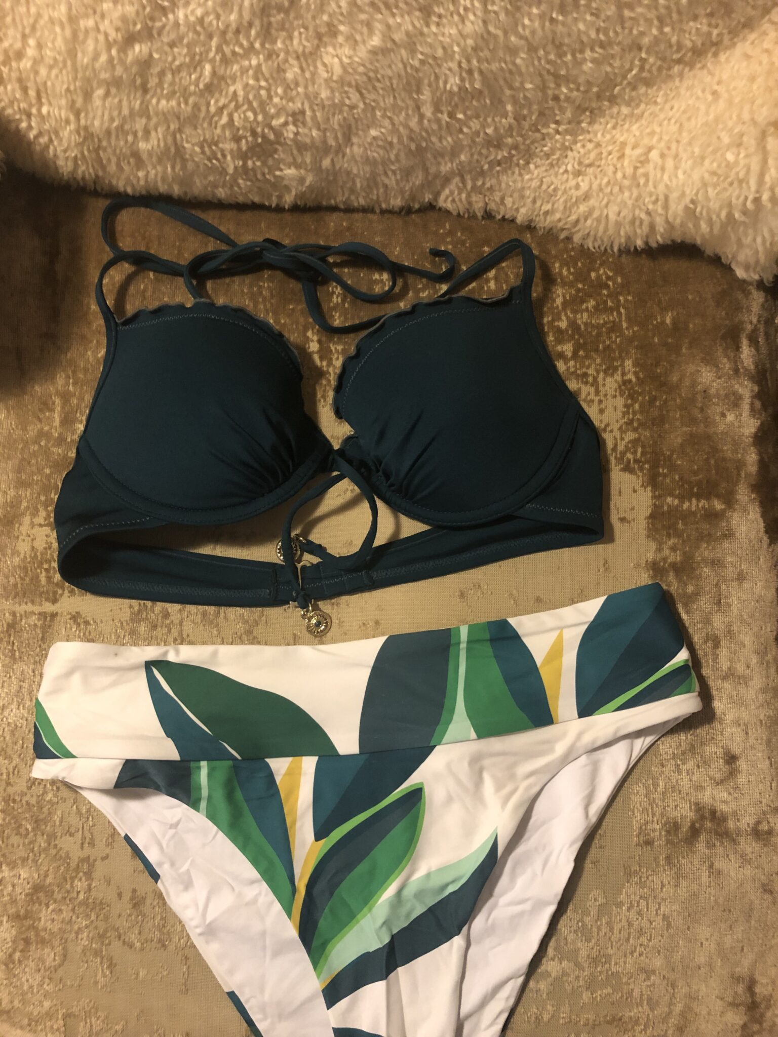 Image for Top maillot « petit médium » féminin vert forêt