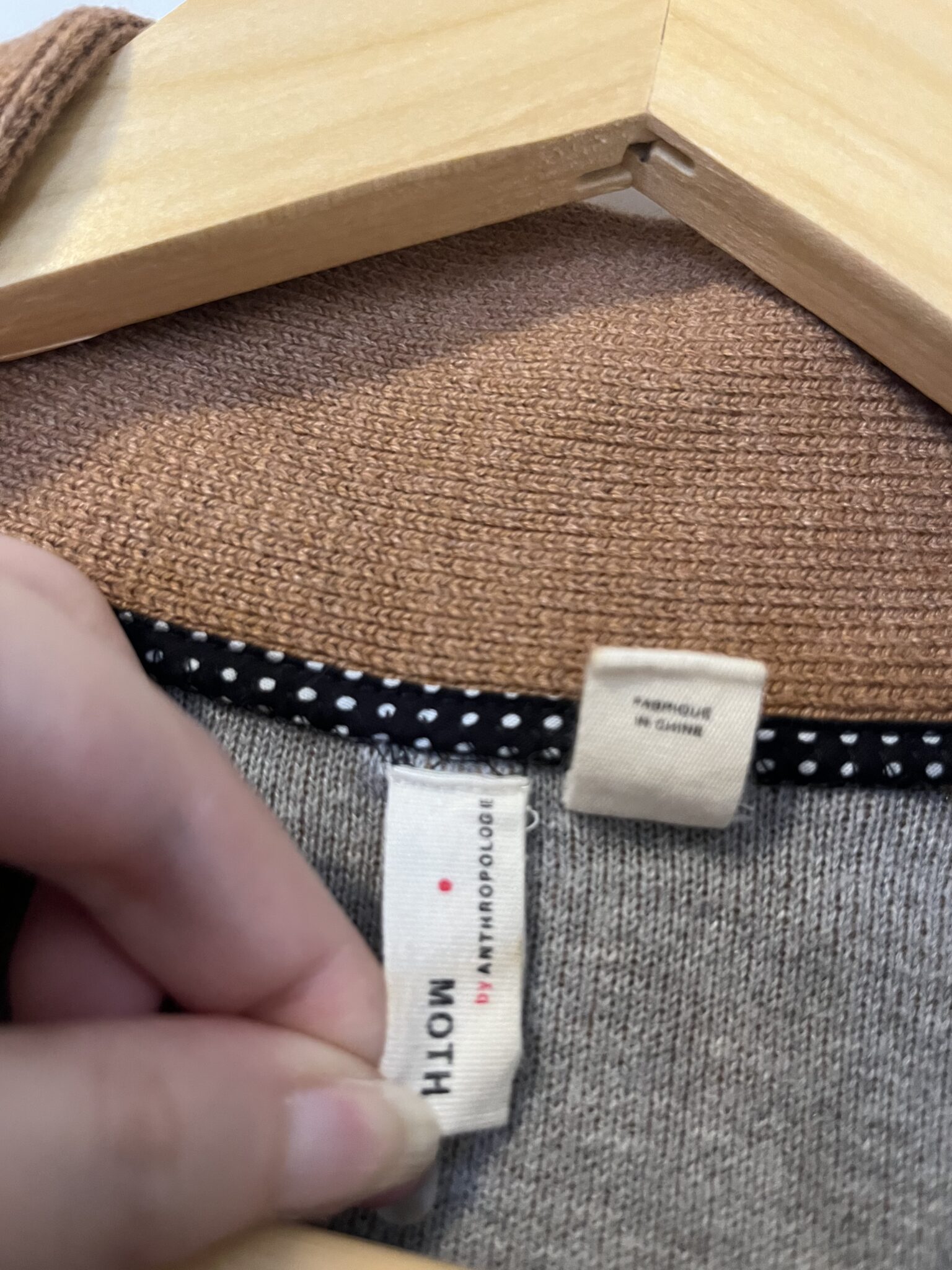 Image for Anthropologie Rizzo Camel Wrap Cardigan