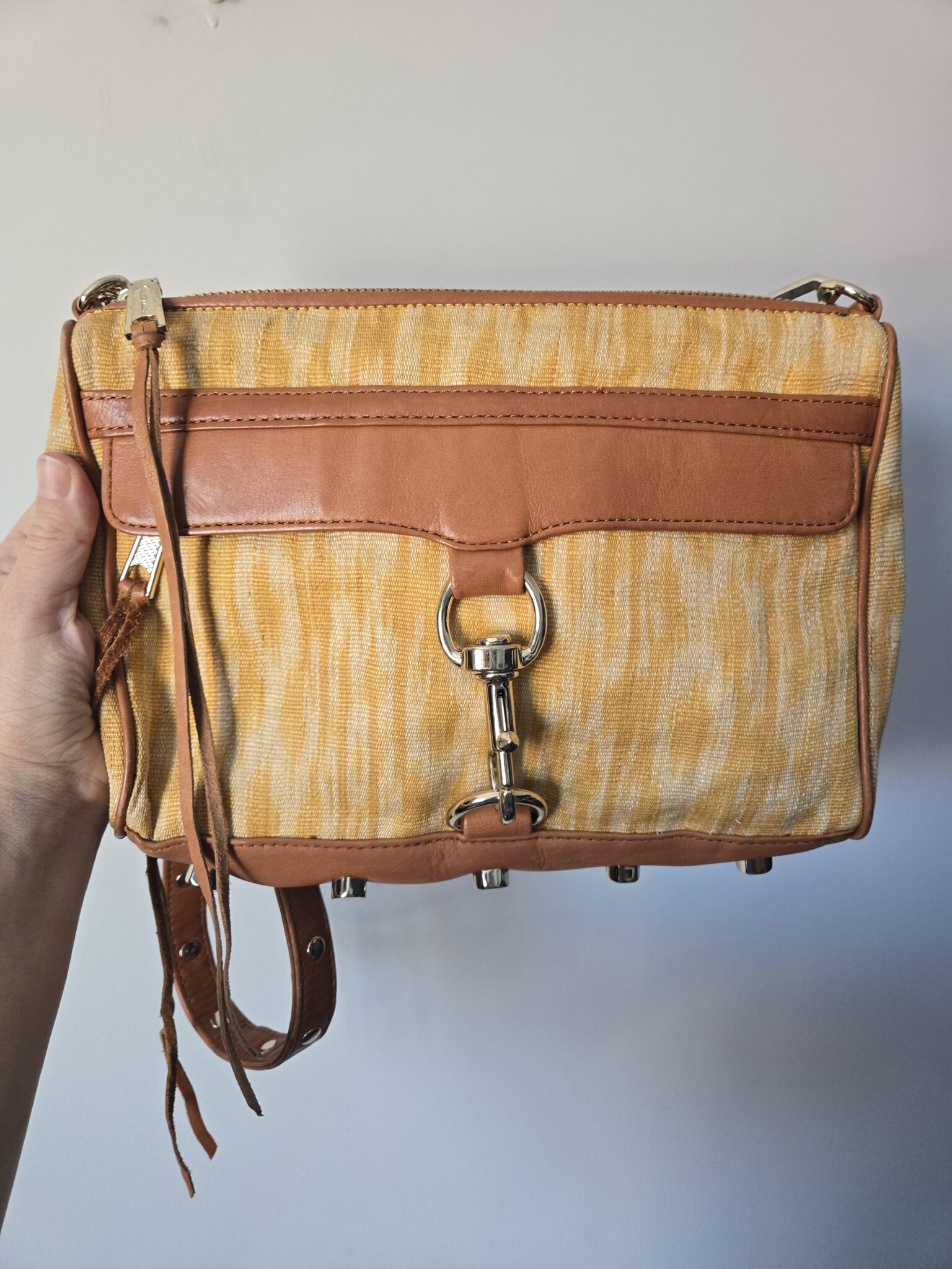 Featured image for REBECCA MINKOFF fabric and leather handbag