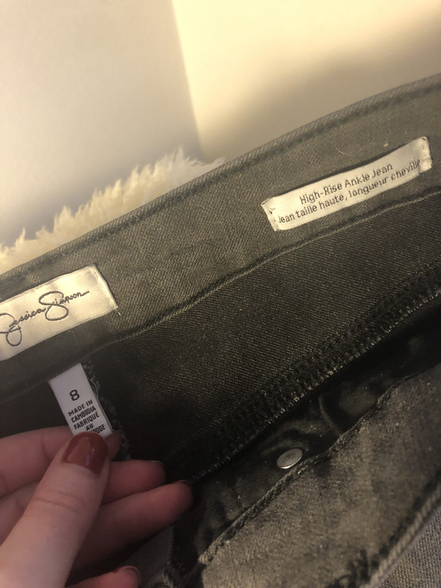 Image for pantalon jeans gris jessica simpsons 8 ans fait grand, 30 - 31 jeans
