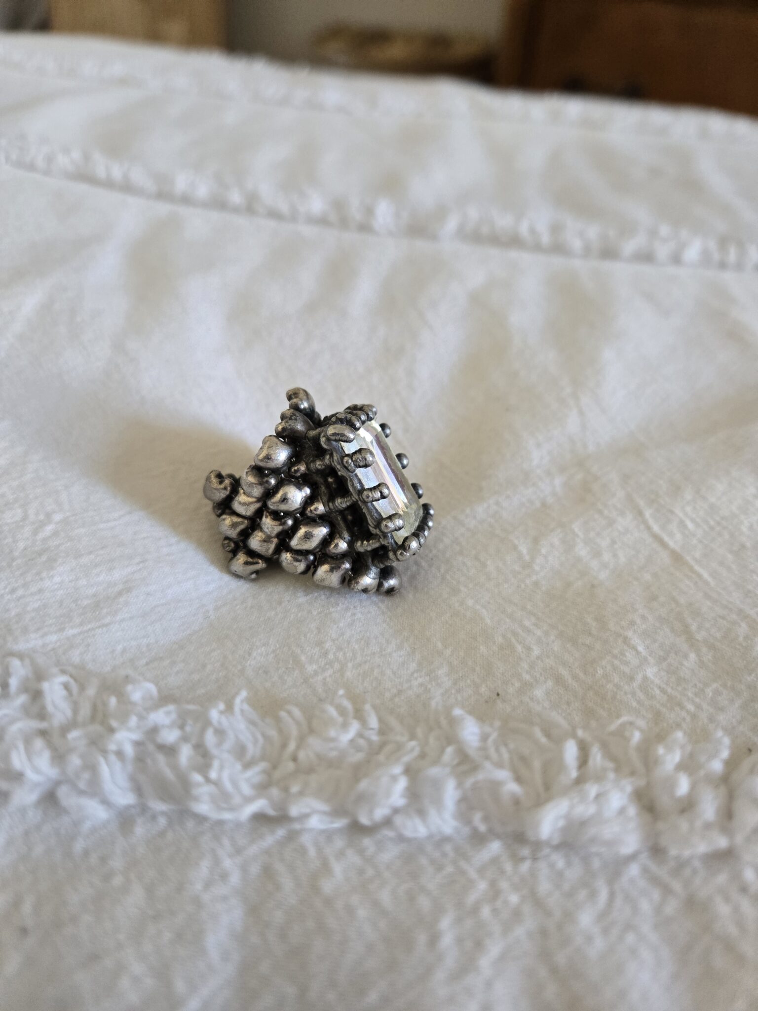 Image for Bague massive en argent brossé