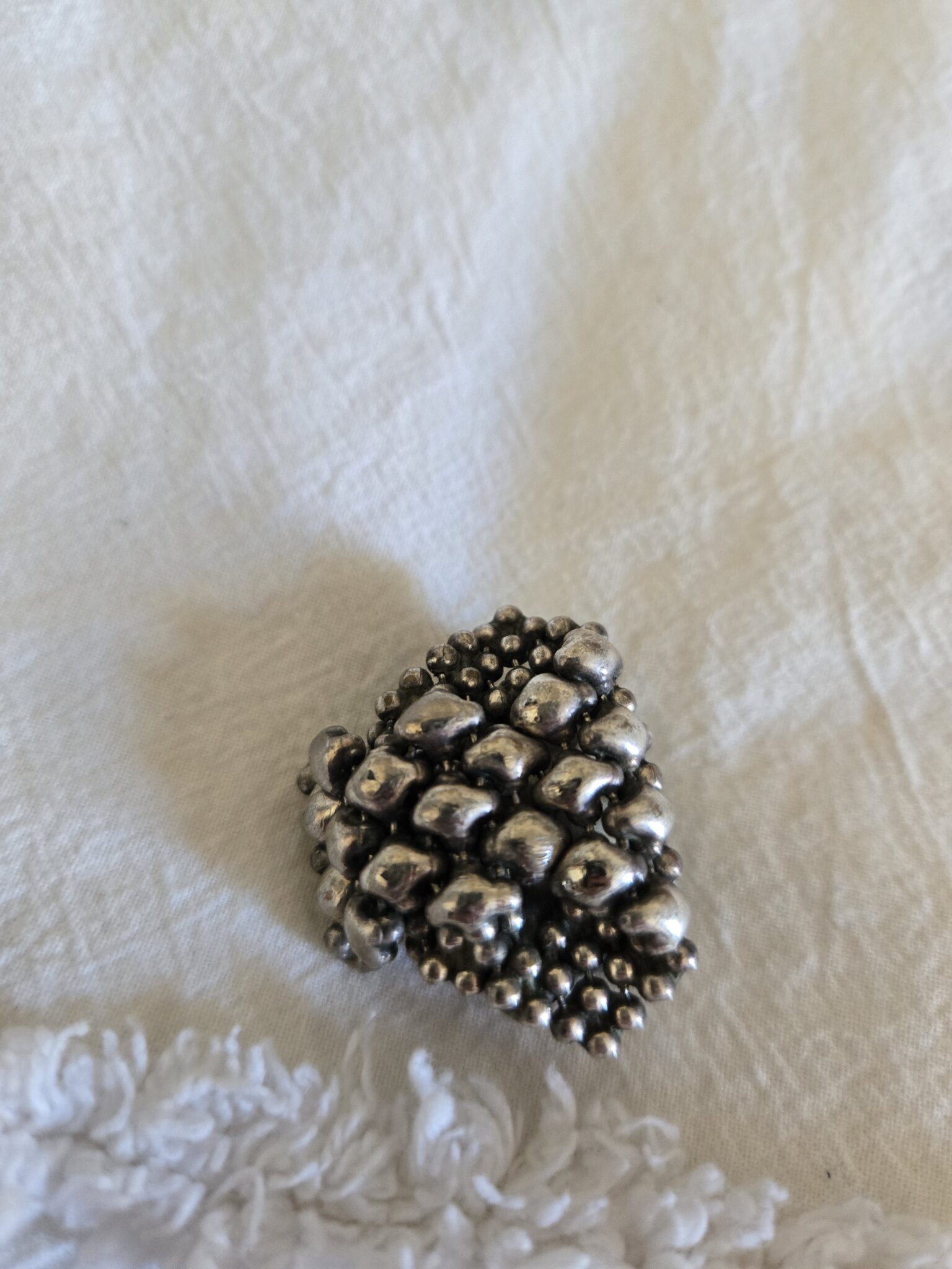 Image for Bague massive en argent brossé