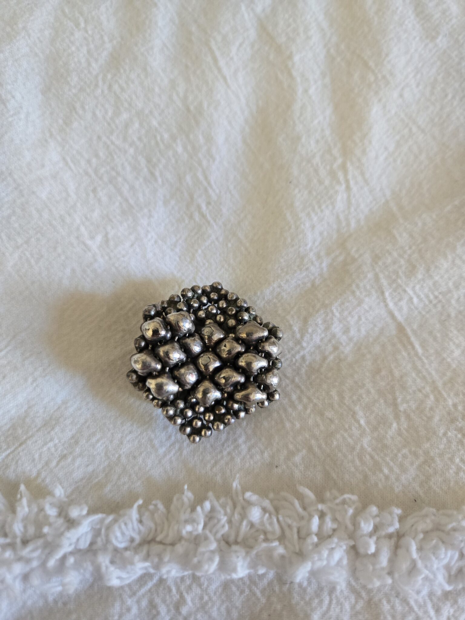 Image for Bague massive en argent brossé