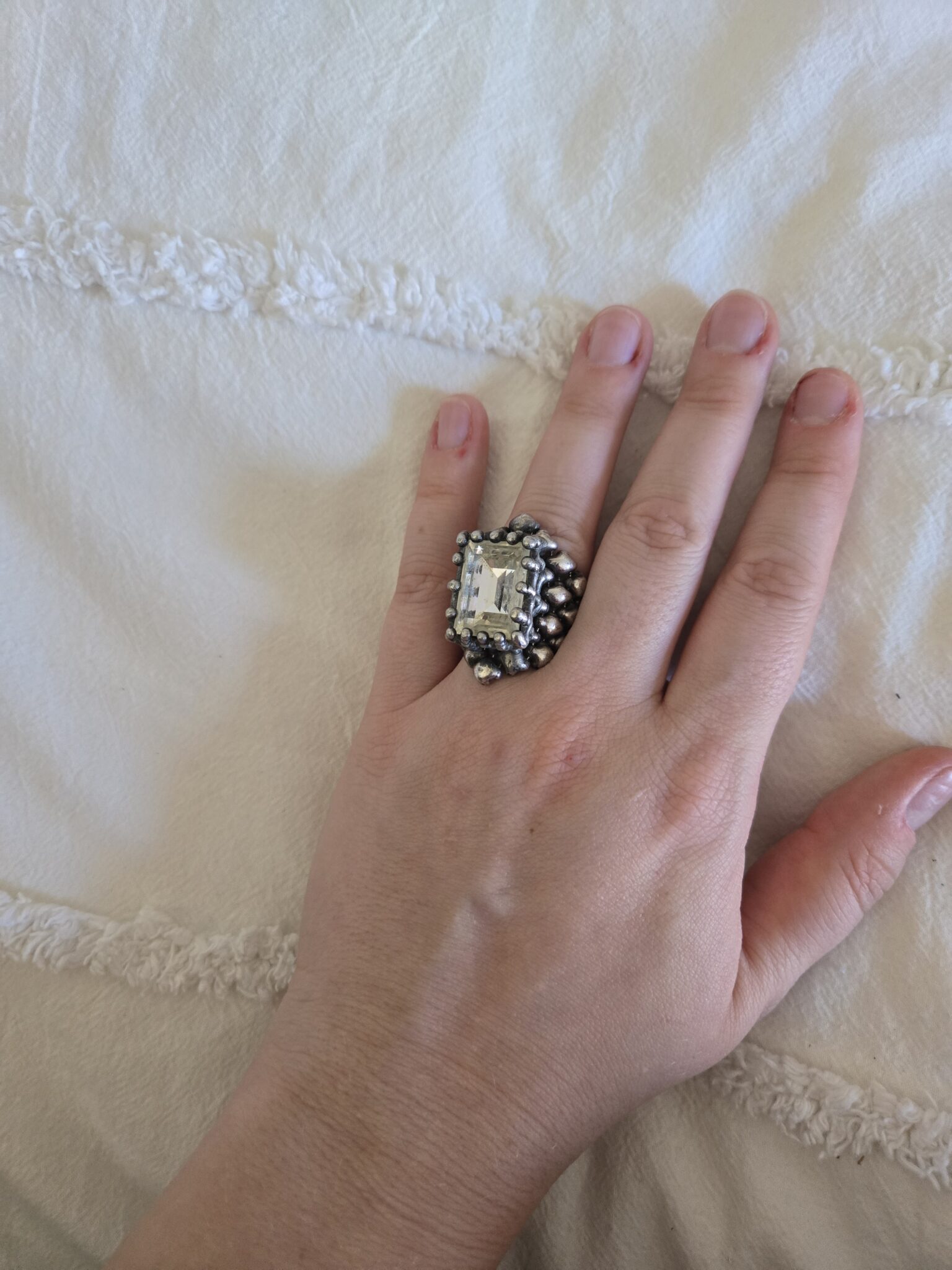 Image for Bague massive en argent brossé