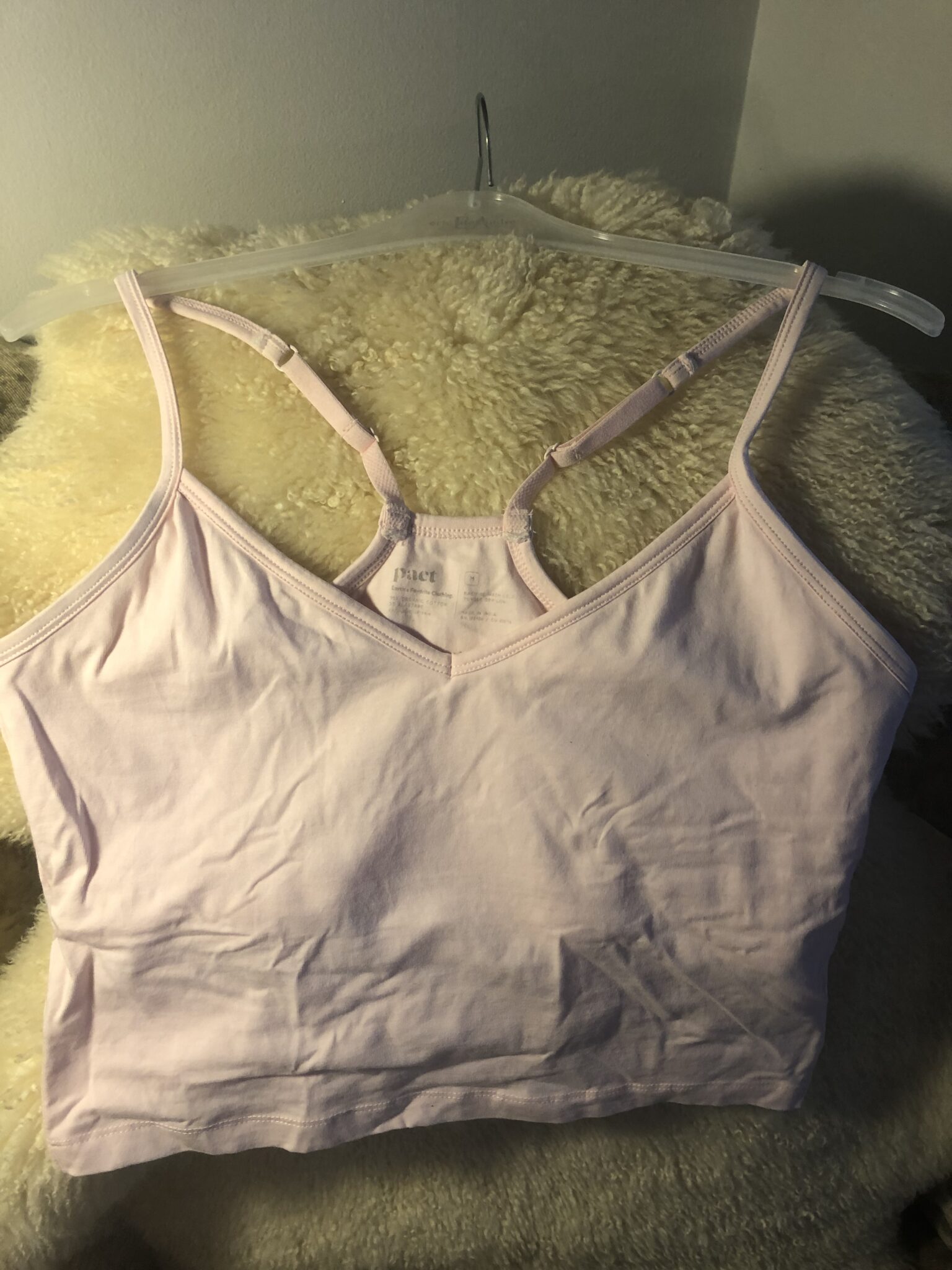 Image for camisole pact, médium fait petit, coton bio 💯 équitable et crop wow rosé chair