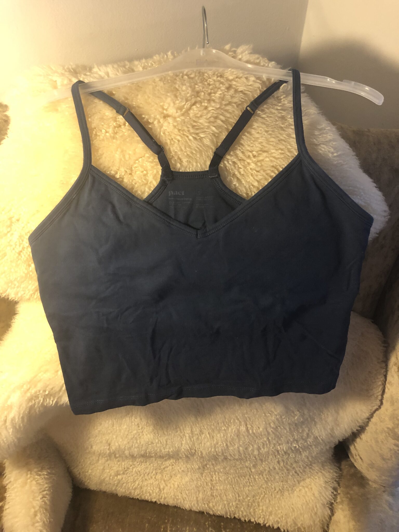 Image for pact camisole, medium made small, fair trade cotton 💯 and crop wow pink flesh