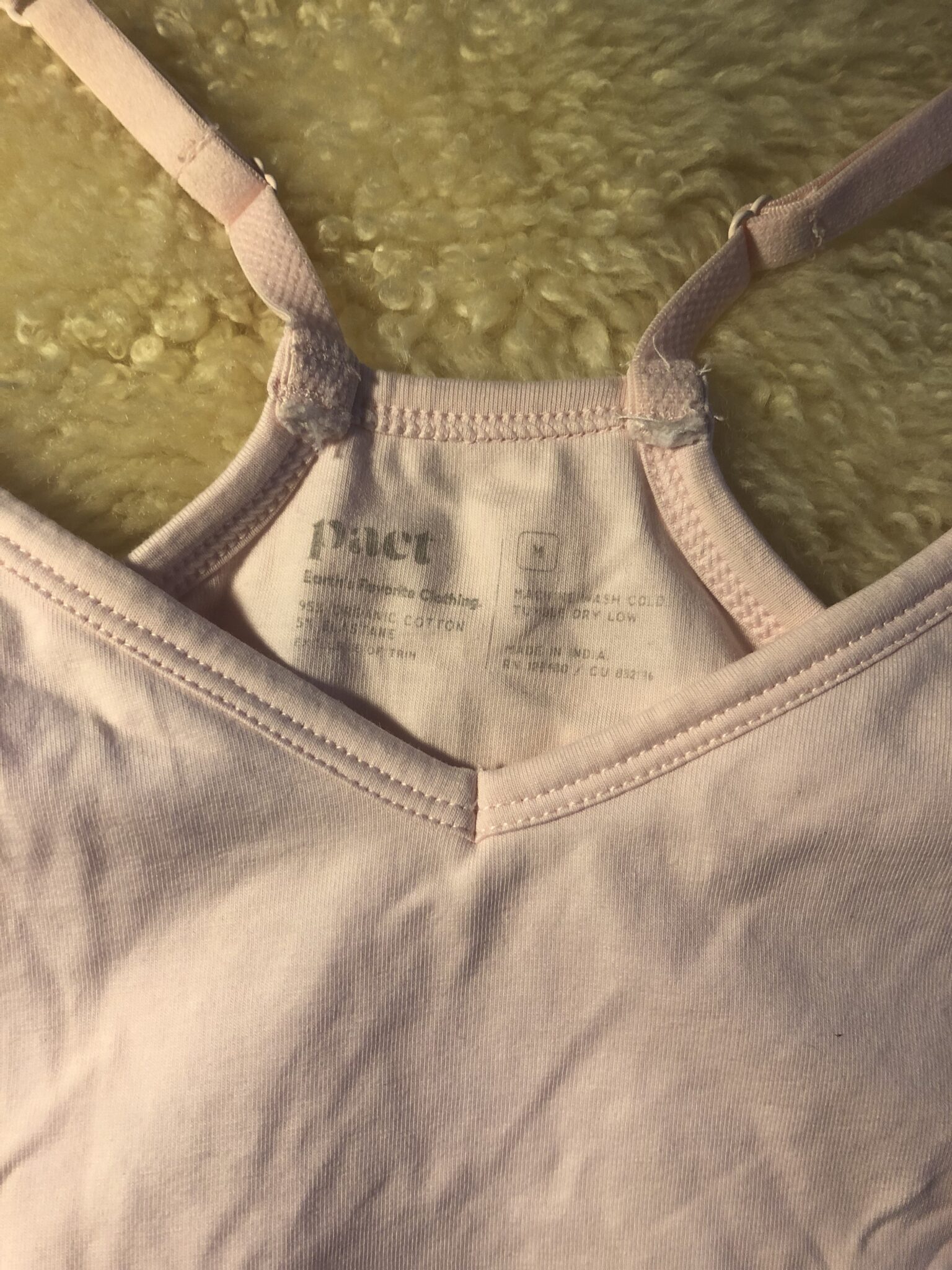Image for camisole pact, petit médium, coton bio 💯 équitable et crop wow rose pâle