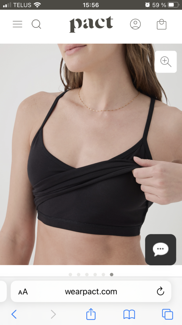 Image for camisole pact, petit médium, coton bio 💯 équitable et crop wow rose pâle