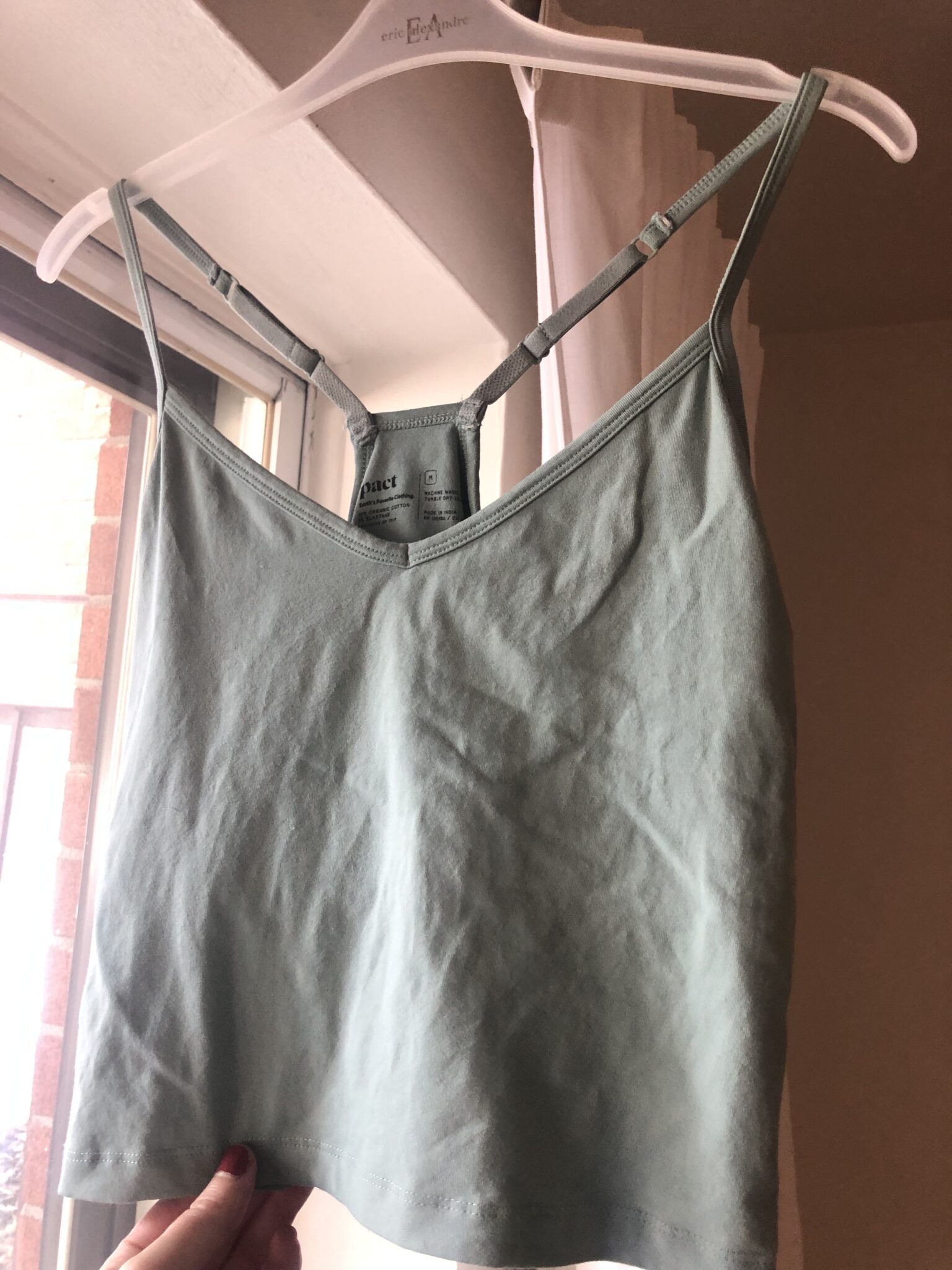 Featured image for camisole pact coton bio 💯 équitable, petit médium et crop wow vert pâle