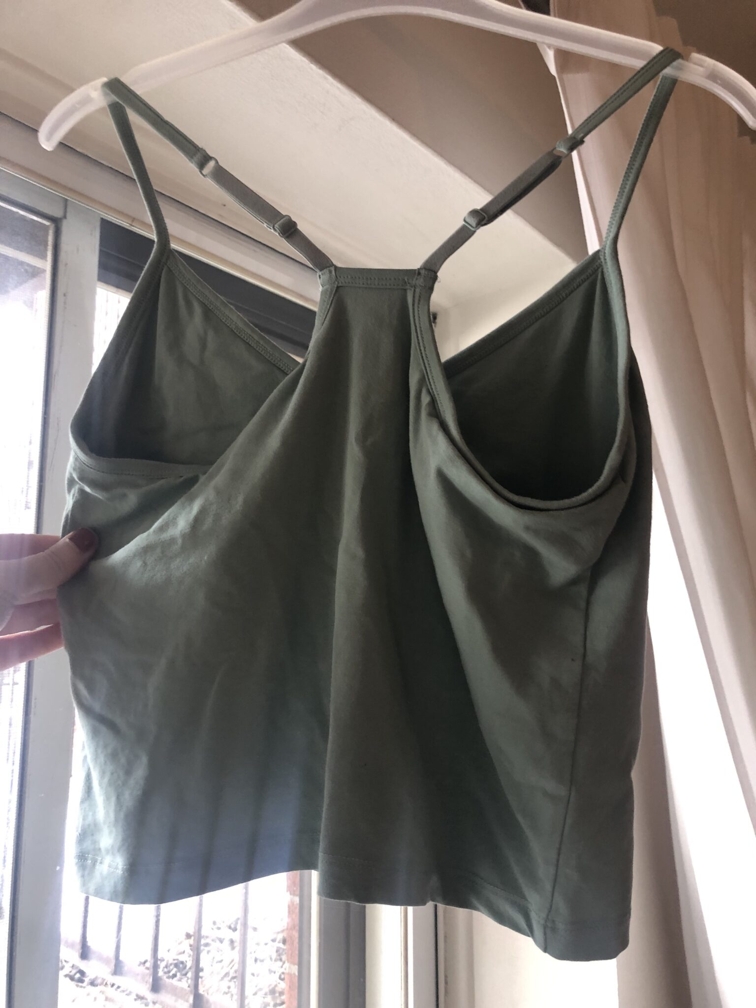 Image for camisole pact coton bio 💯 équitable, petit médium et crop wow vert pâle