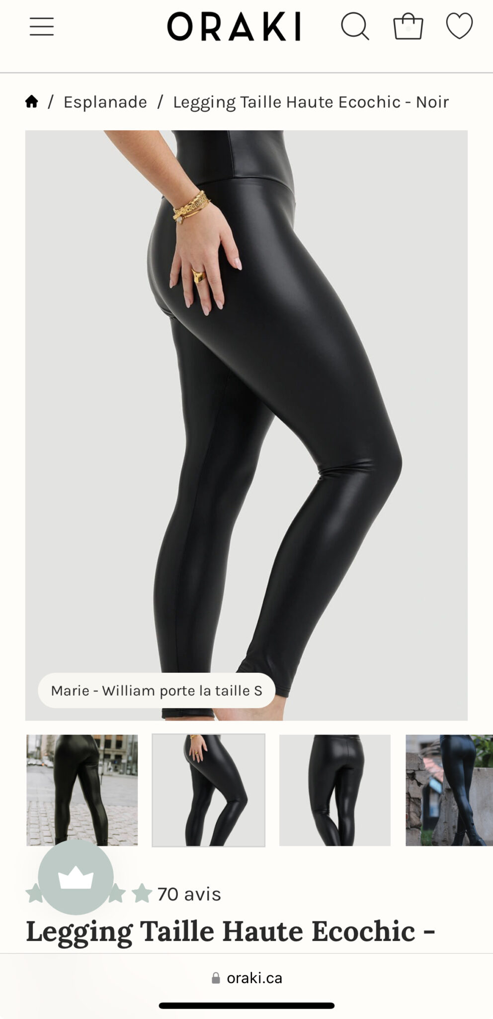 Image for Legging Écochic Oraki - Noir