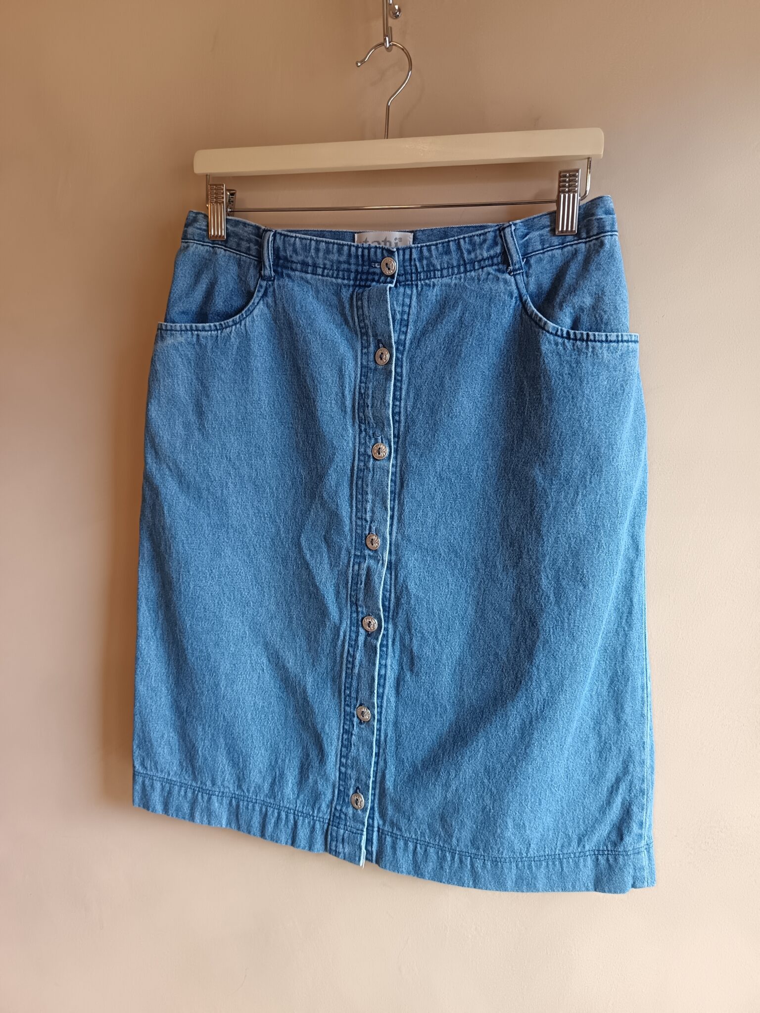 Image for Button-down vintage denim skirt