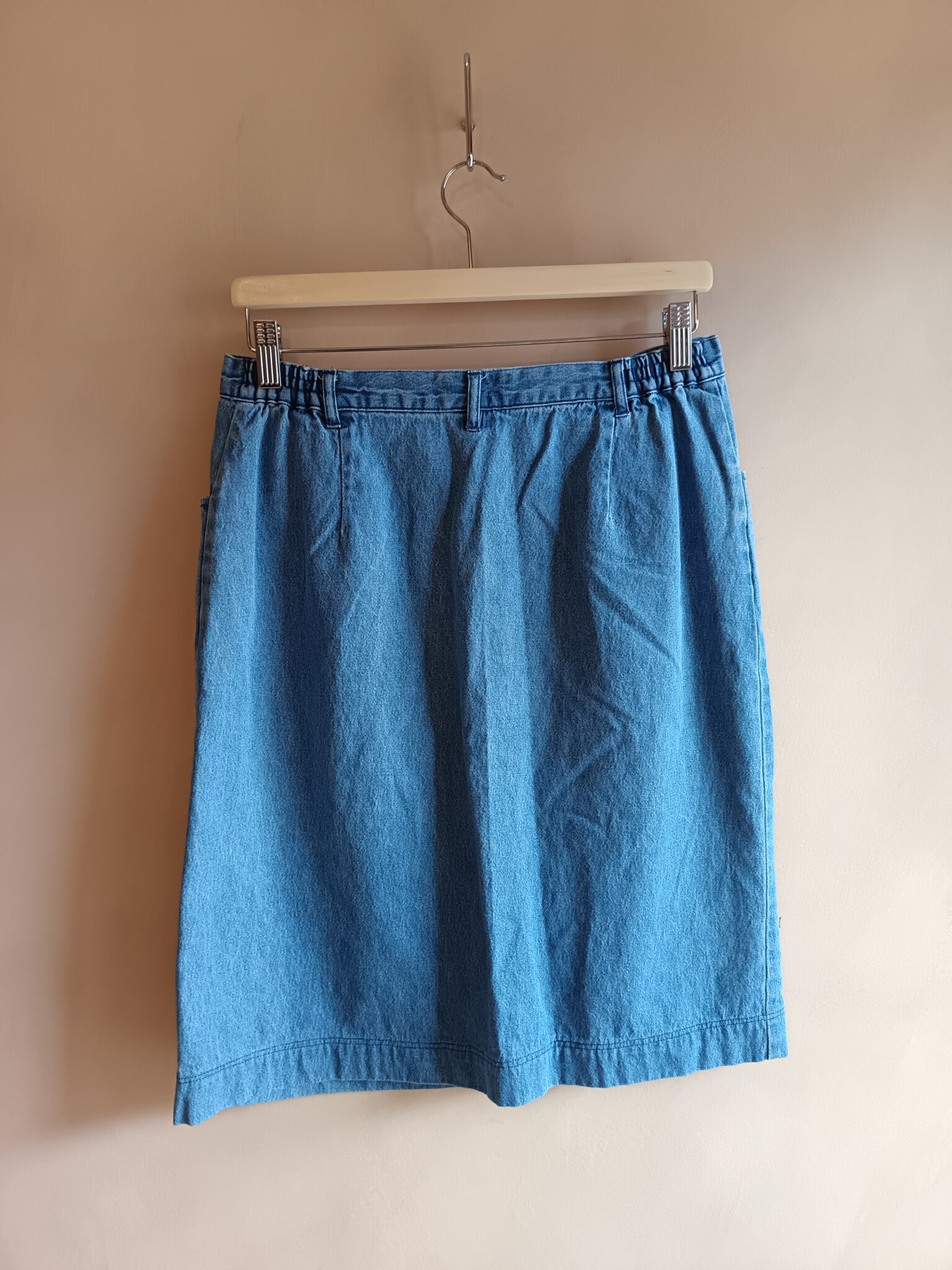 Image for Button-down vintage denim skirt