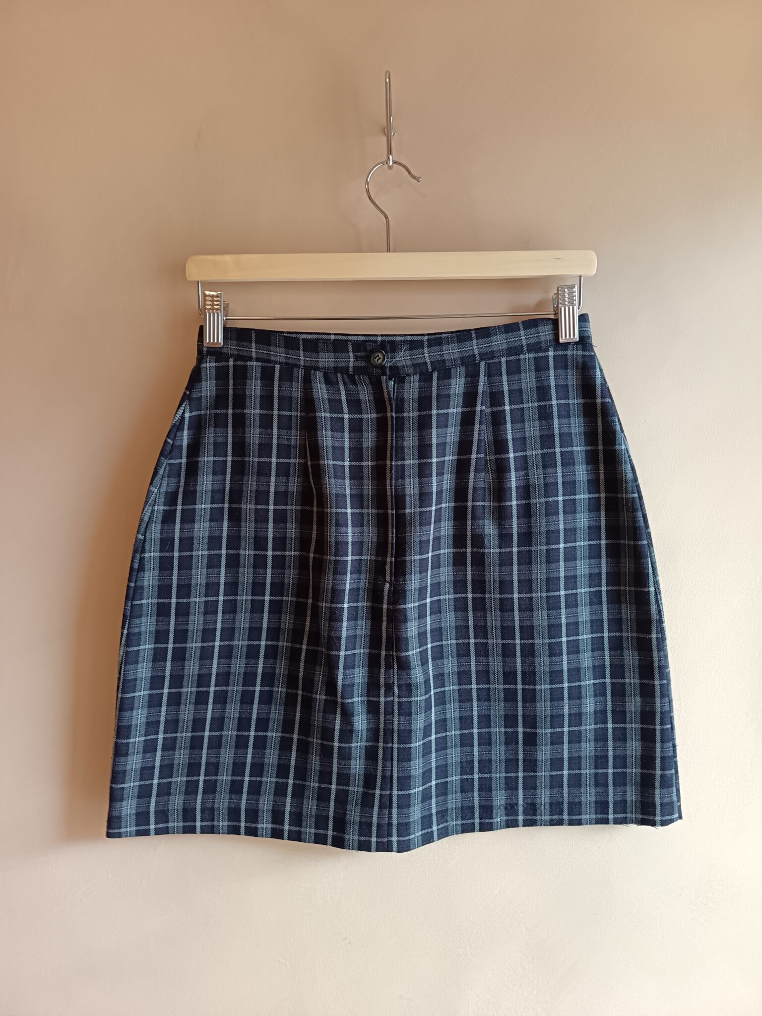 Image for Short skirt in vintage blue check