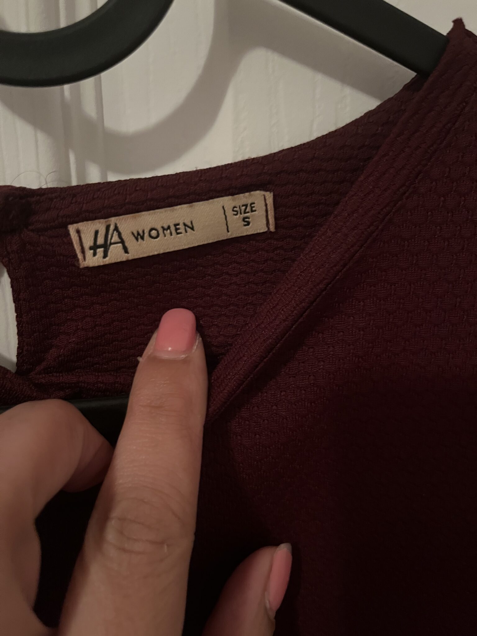Image for Robe un peu large , courte taille s couleur rouge bordeaux