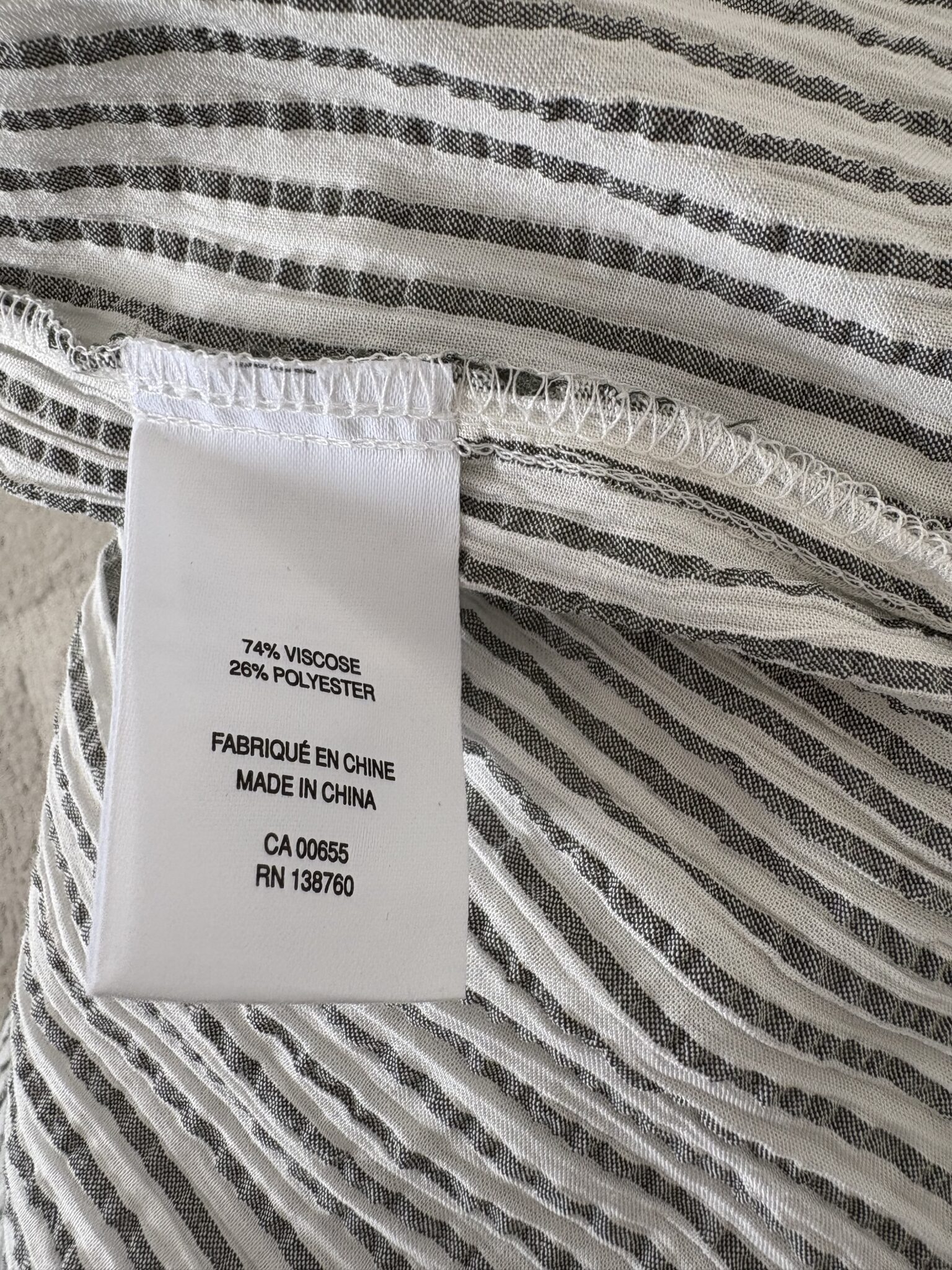Image for Green and white lined blouse