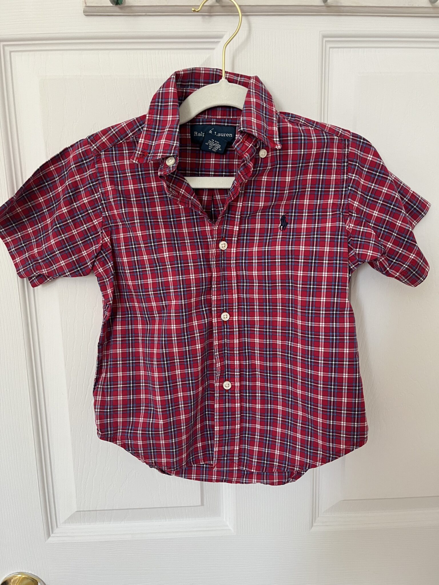 Featured image for Chemise à carreaux  Ralph Lauren 100% coton -taille 3 ans excellent état