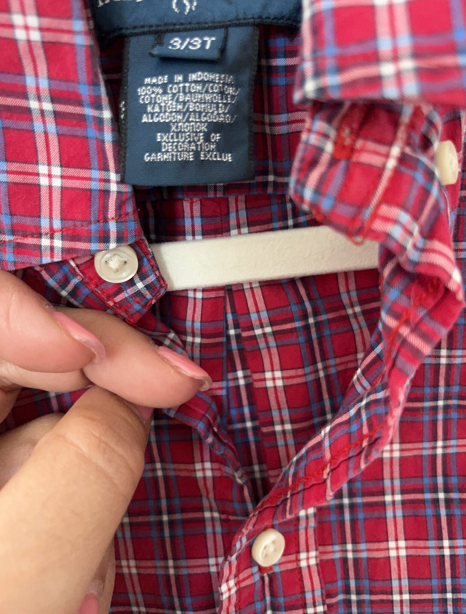 Image for Chemise à carreaux  Ralph Lauren 100% coton -taille 3 ans excellent état