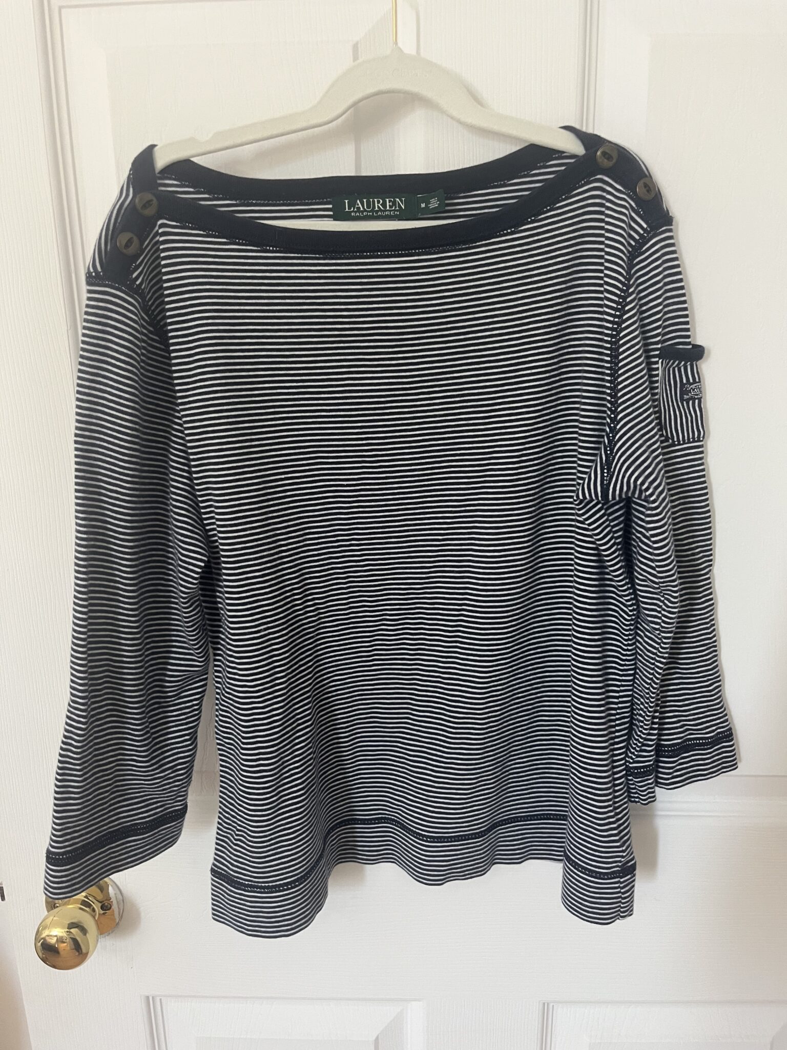 Featured image for pull Ralph Lauren élégant à manches 3/4- taille M