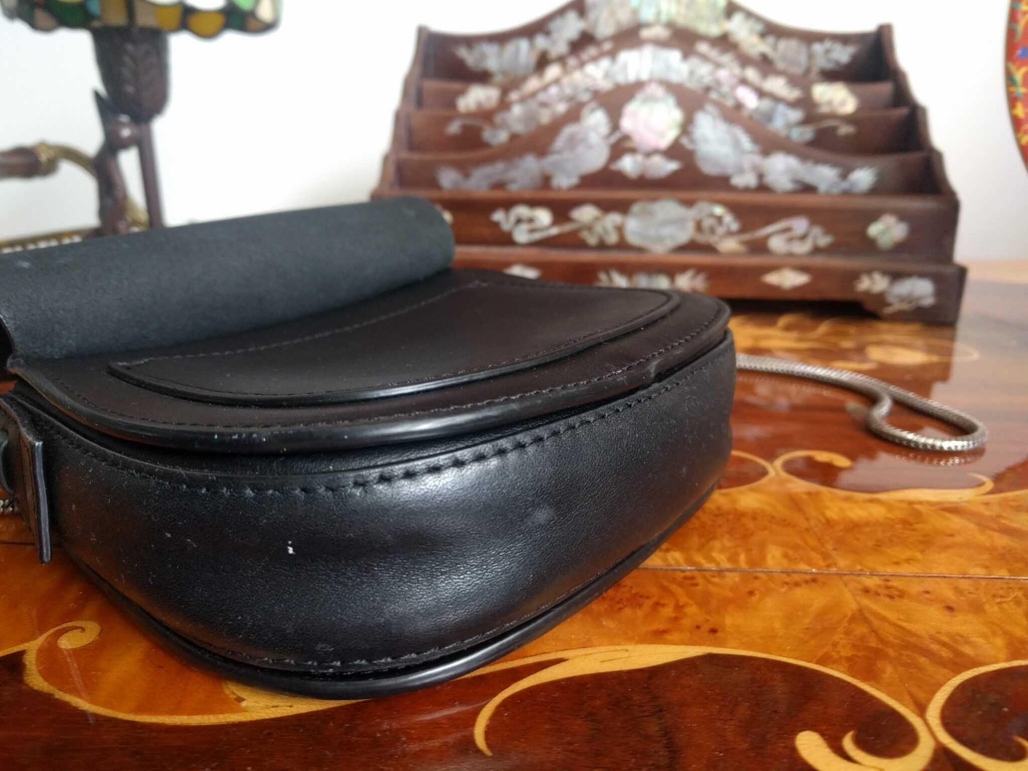 Image for ALL SAINTS- Sac Noir en Cuir Modèle Captain Leather