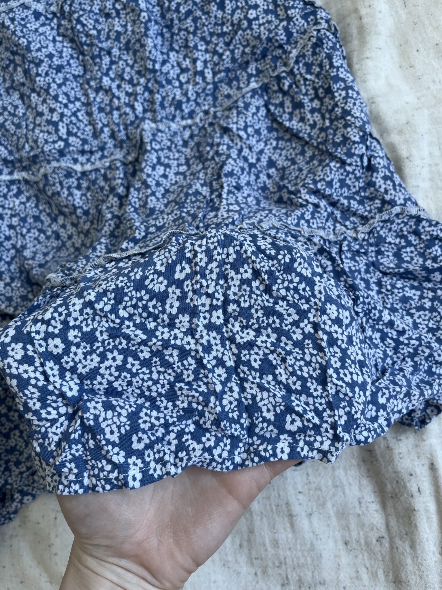 Image for Robe fleurie bleu et blanche