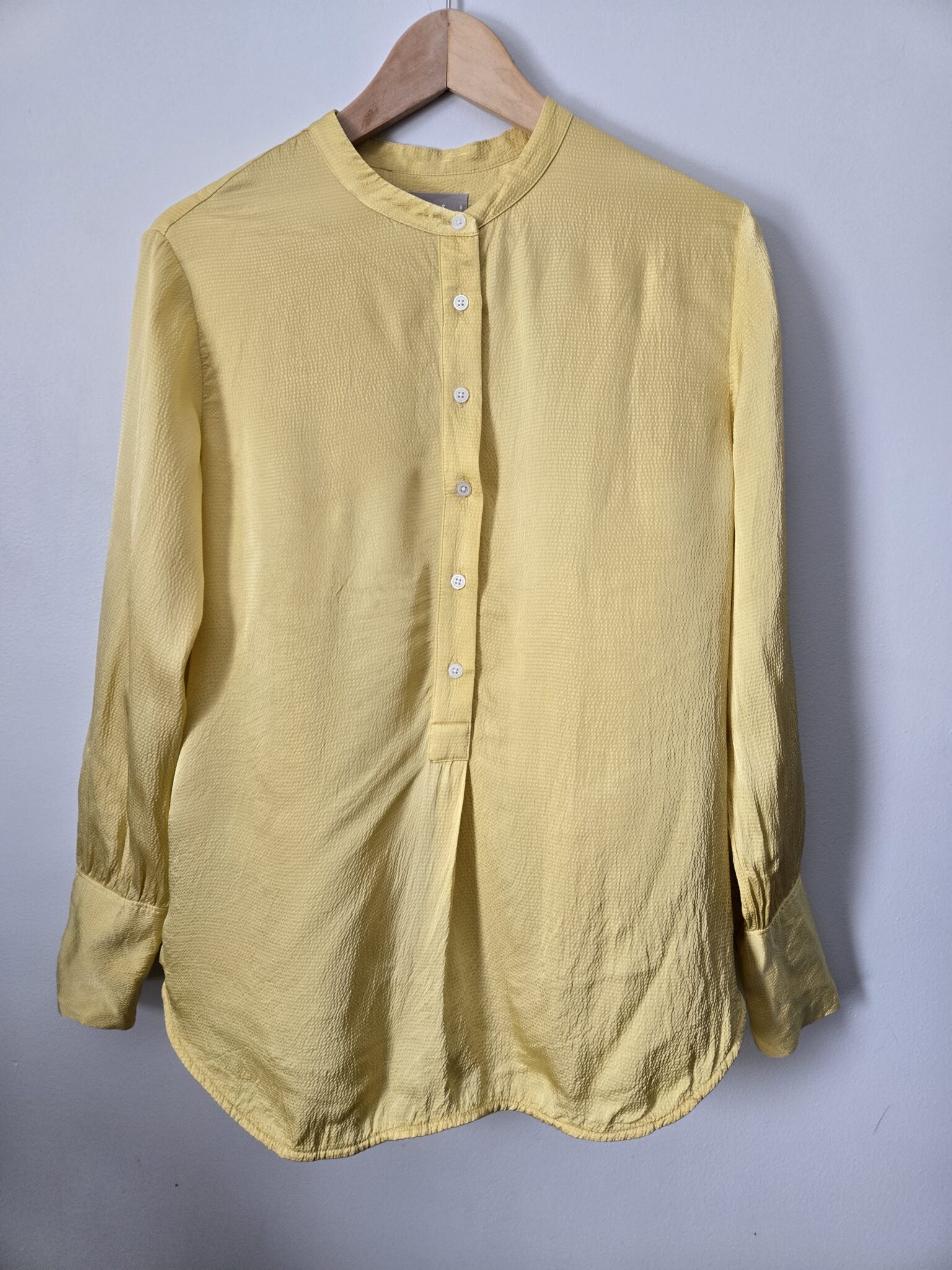 Featured image for EVERLANE yellow blouse in textured viscose