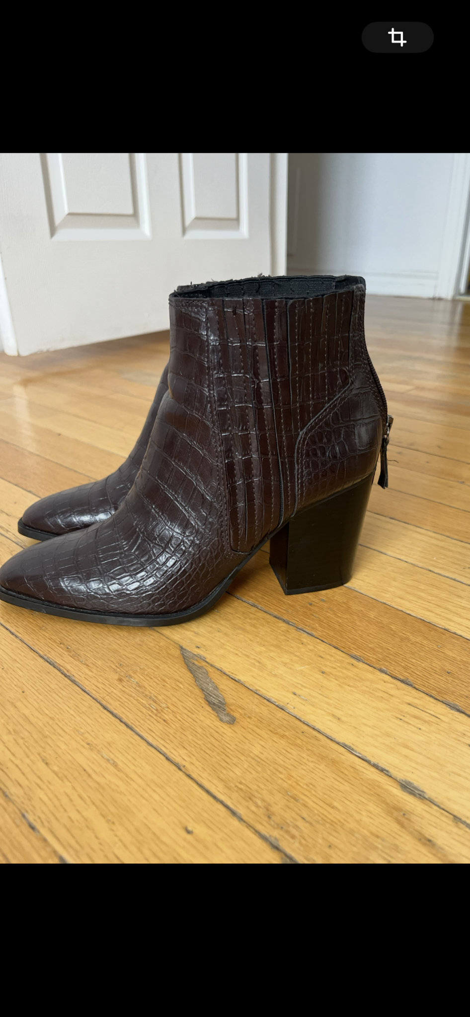 Image for Bottines Zara en excellent état aubergine foncée