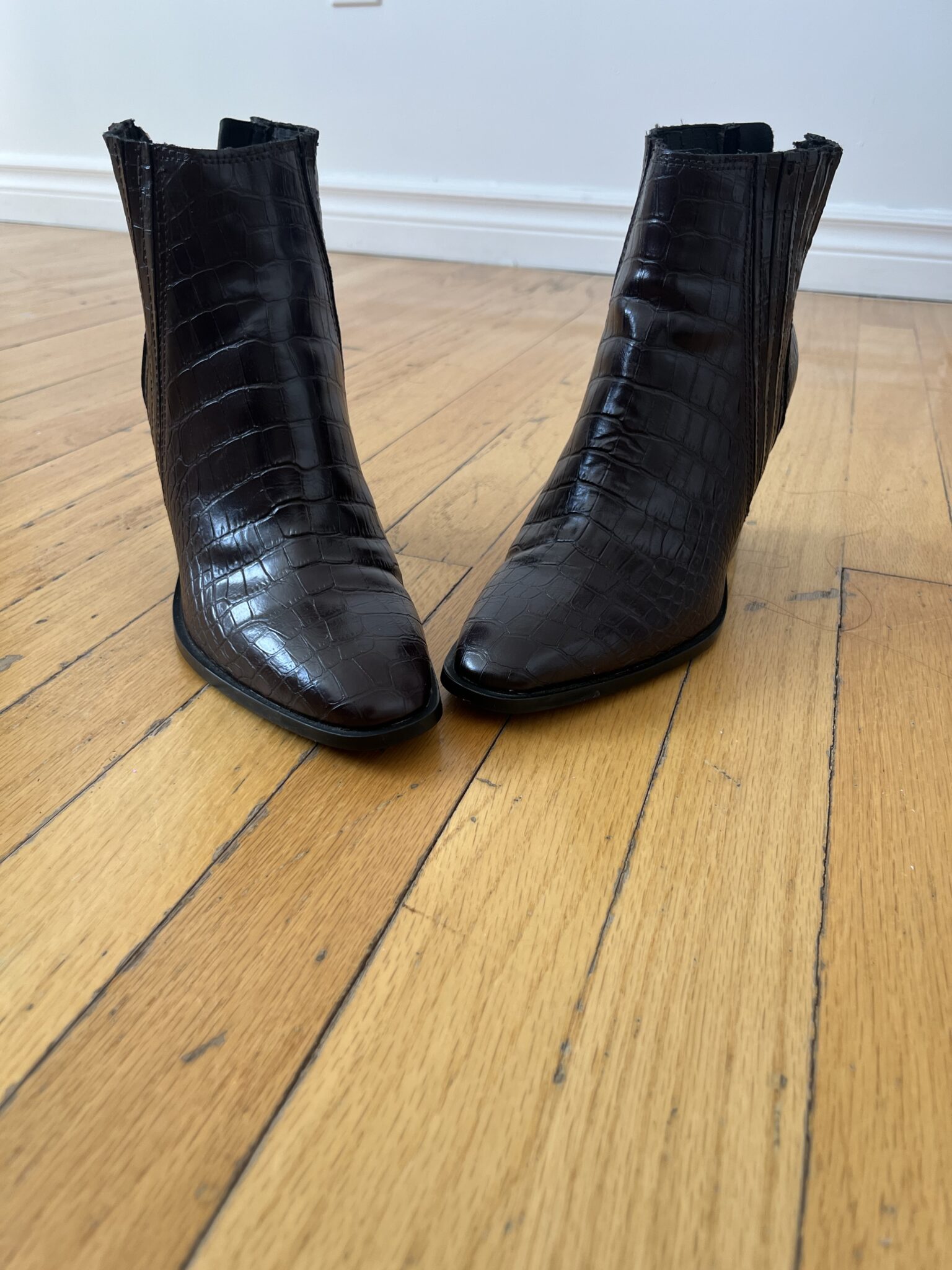 Image for Bottines Zara en excellent état aubergine foncée