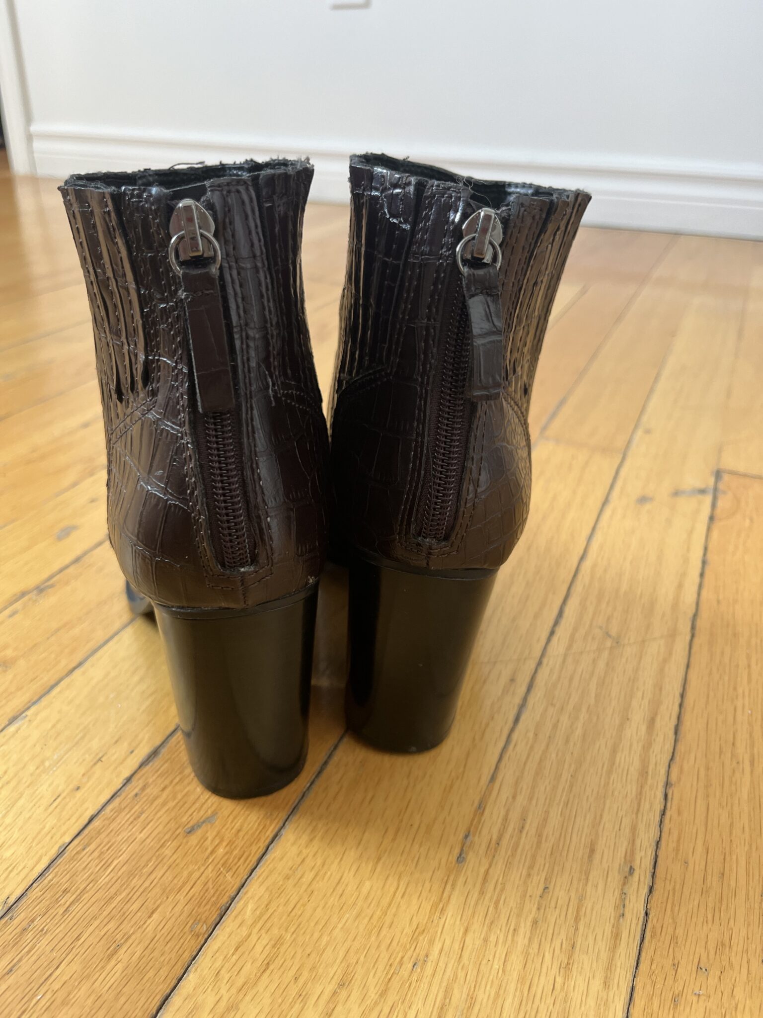 Image for Bottines Zara en excellent état aubergine foncée