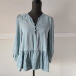 Featured thumbnail for 3/4-sleeve peplum blouse