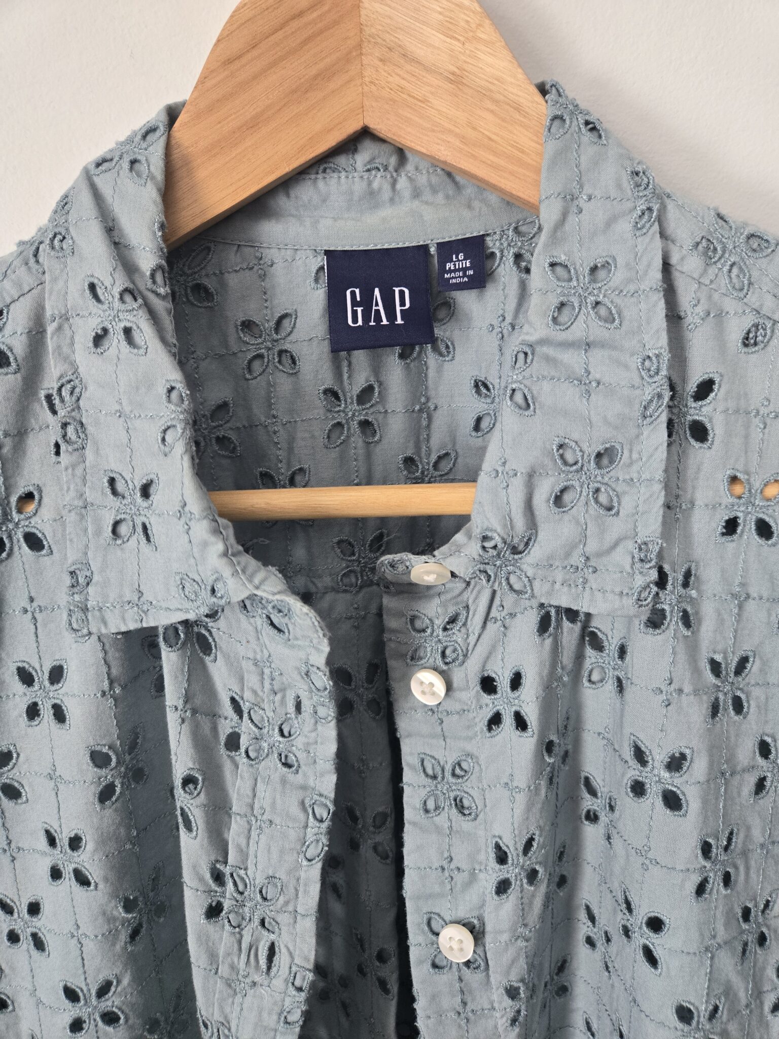 Image for GAP short-sleeved cotton shirt dress