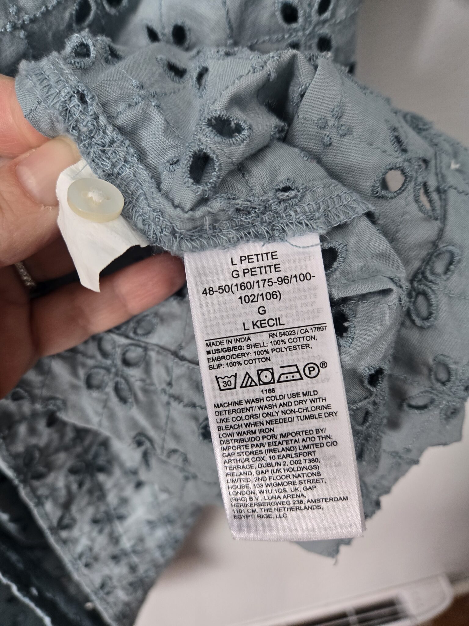 Image for GAP short-sleeved cotton shirt dress