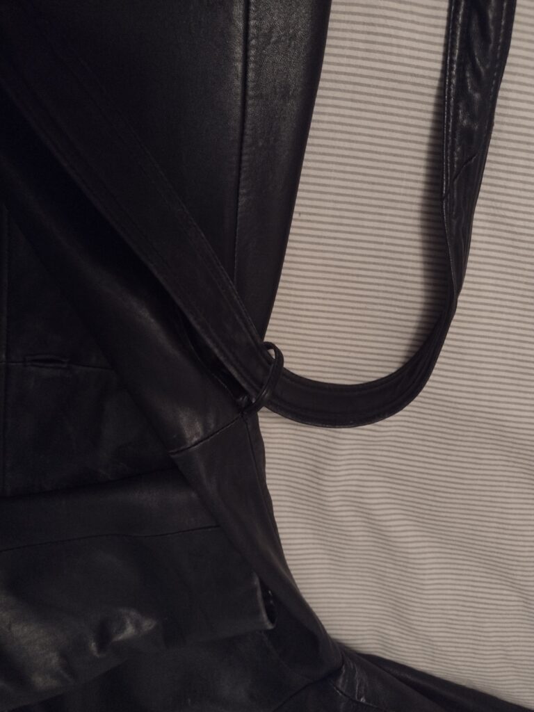 Image for Fitted leather coat