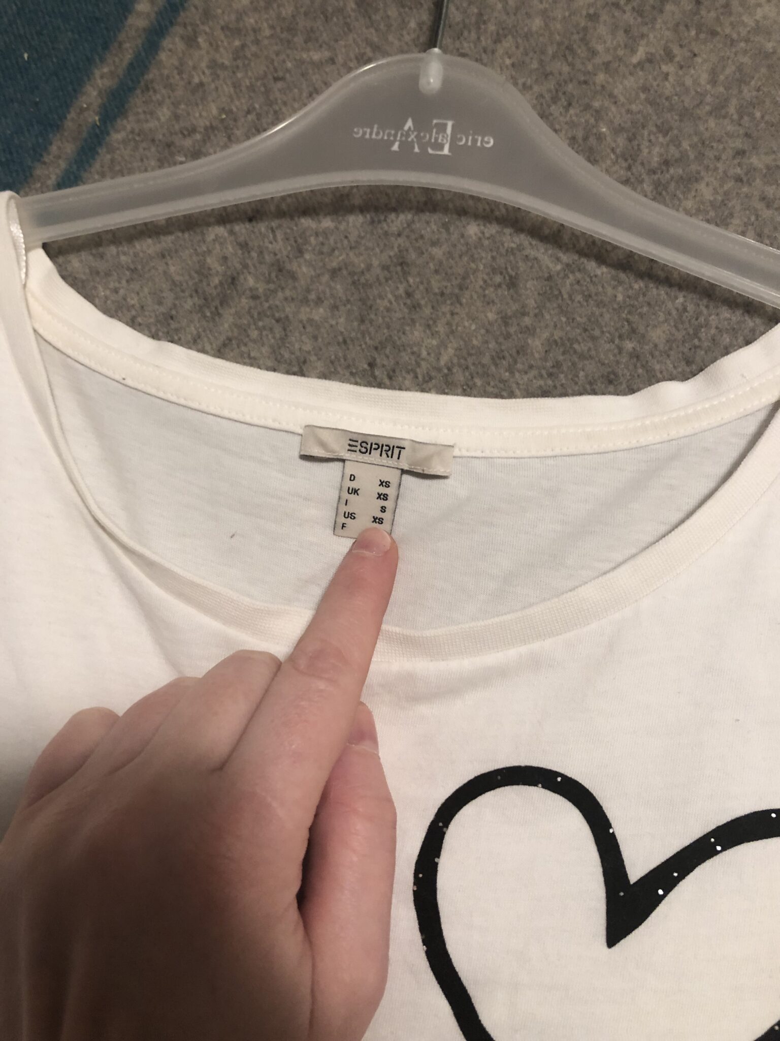 Image for 🤍 Tee en coton bio blanc Esprit xsmall fait grand