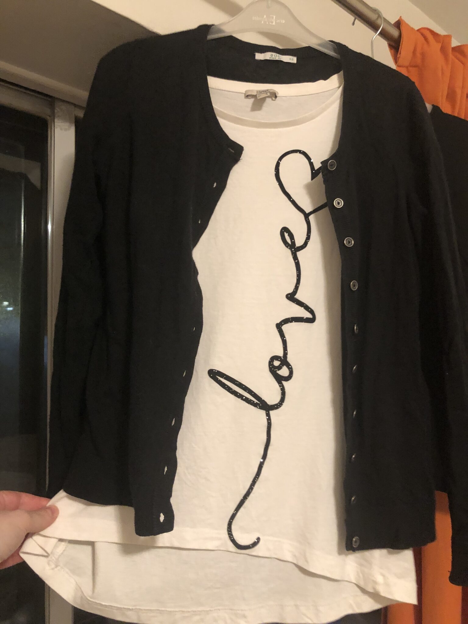 Image for 🤍 Tee en coton bio blanc Esprit xsmall fait grand