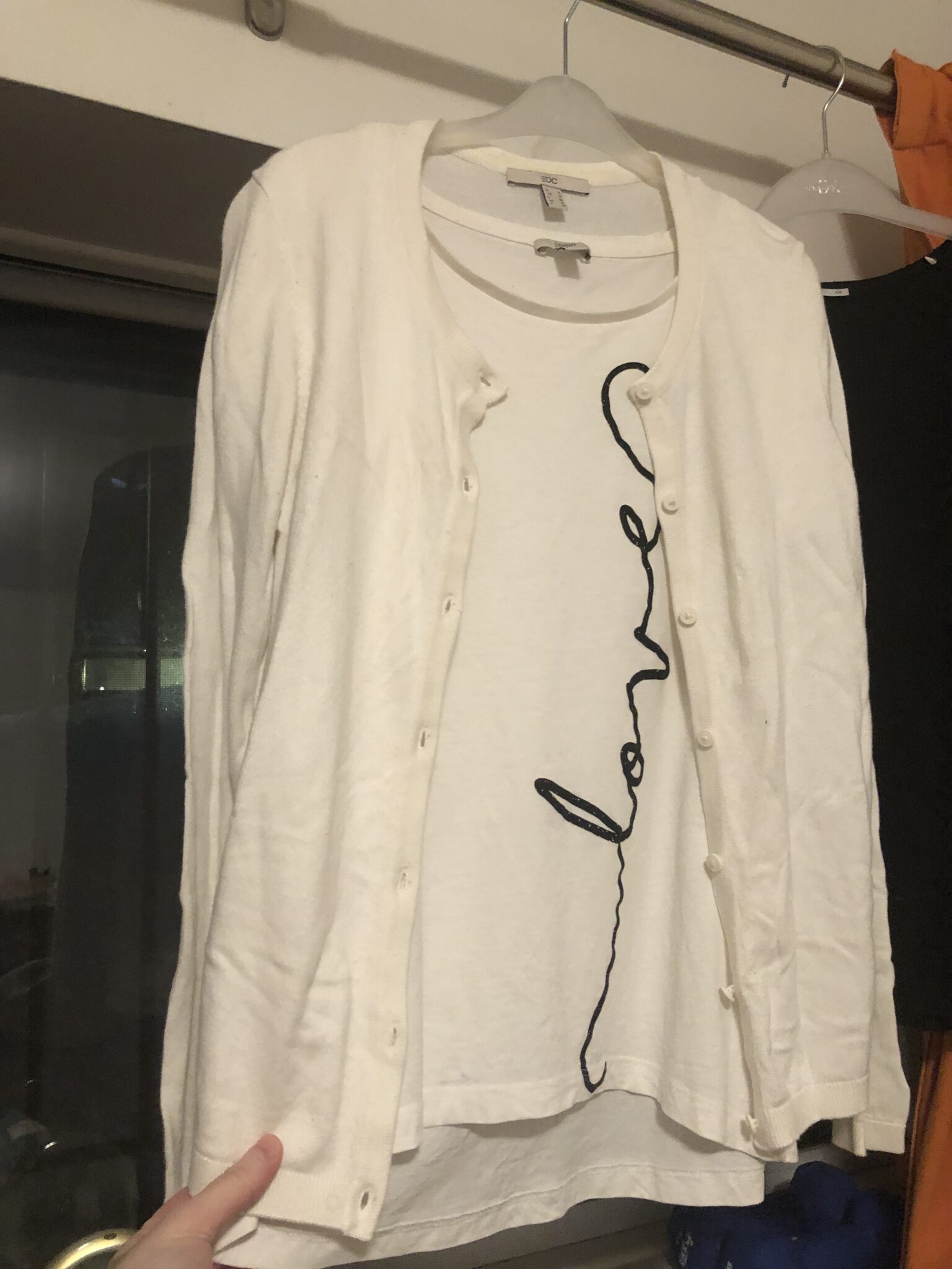 Image for 🤍 Tee en coton bio blanc Esprit xsmall fait grand