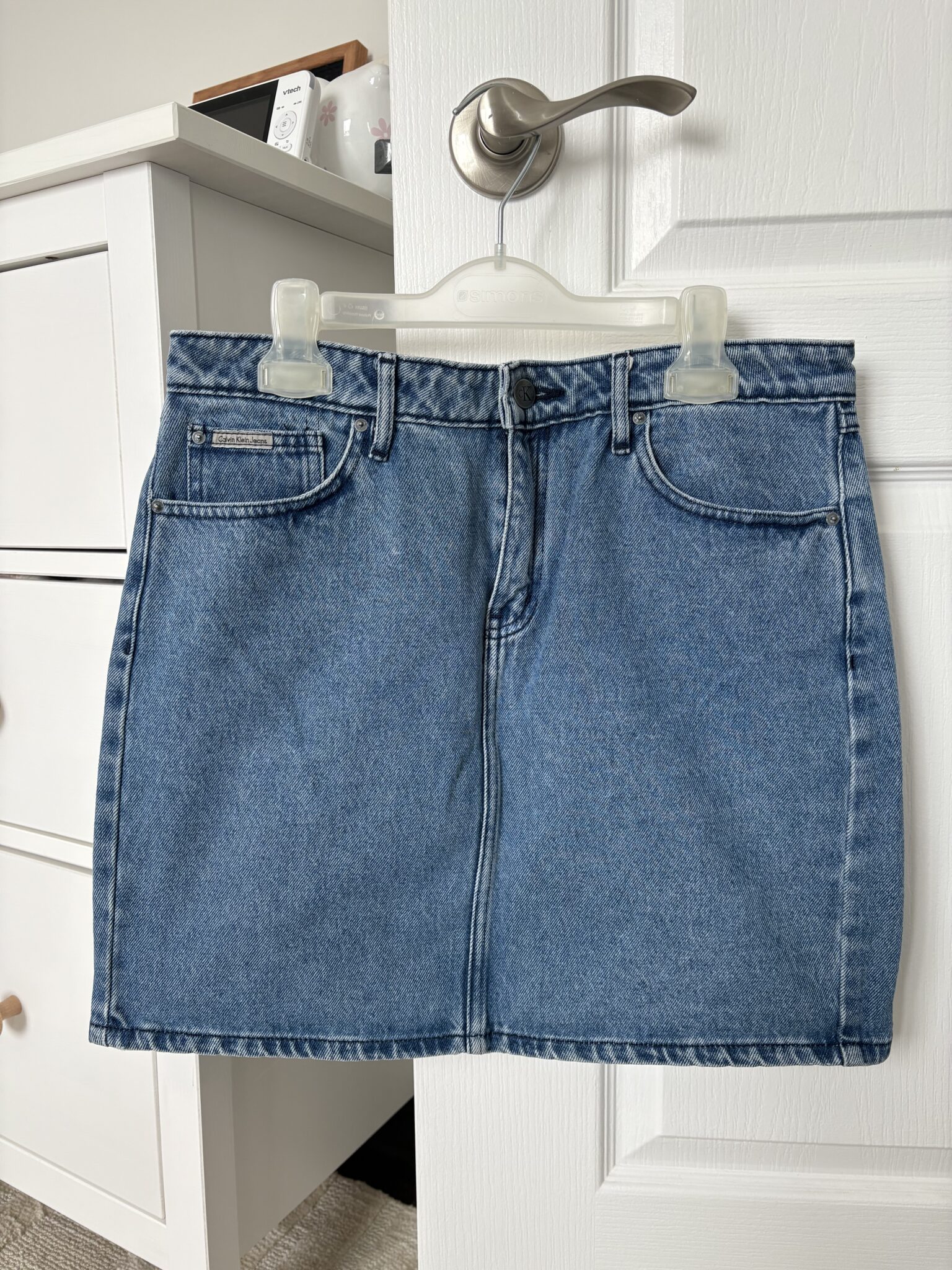 Featured image for Calvin Klein denim skirt