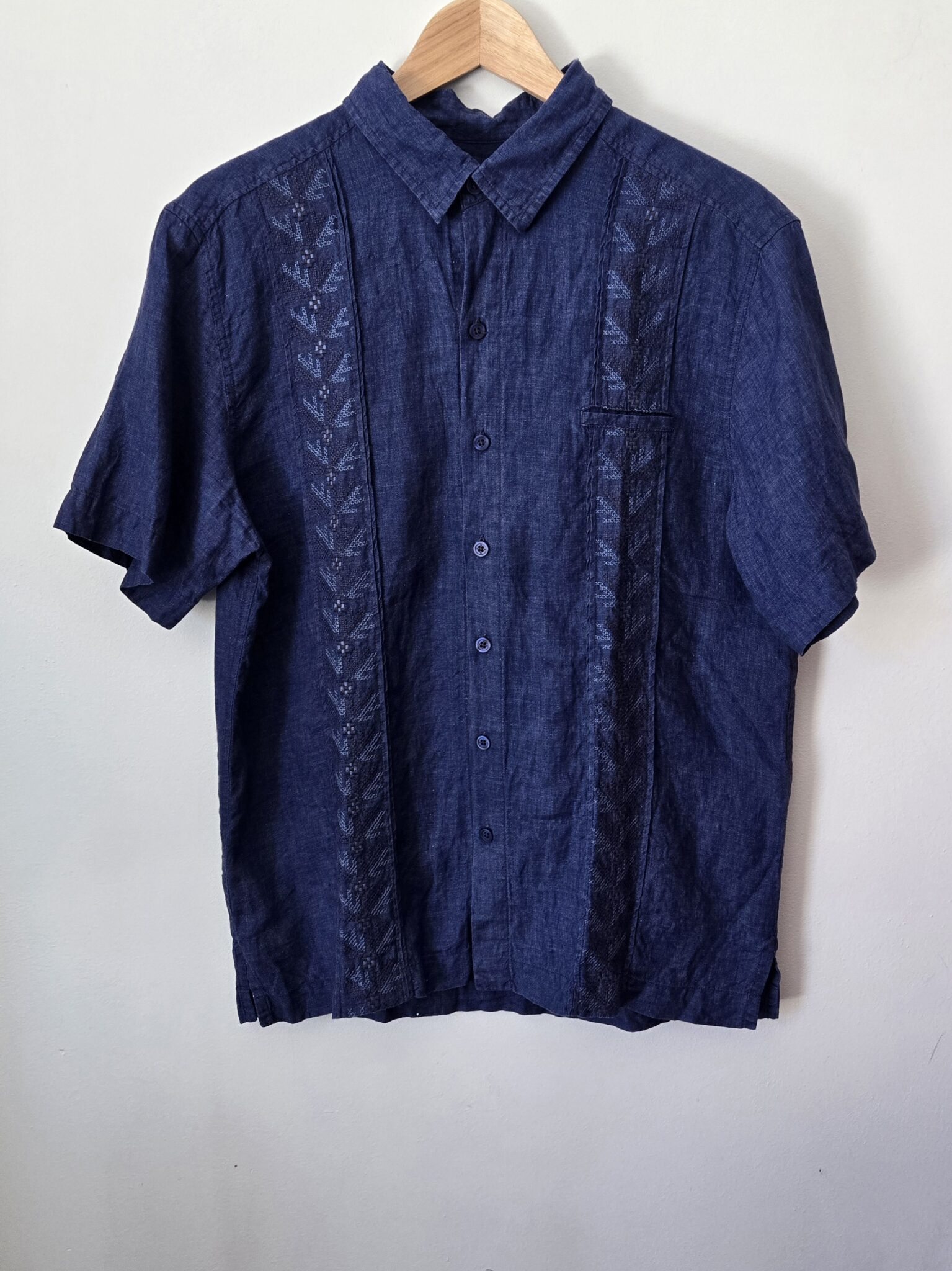Featured image for ABITO linen shirt with embroidery for men