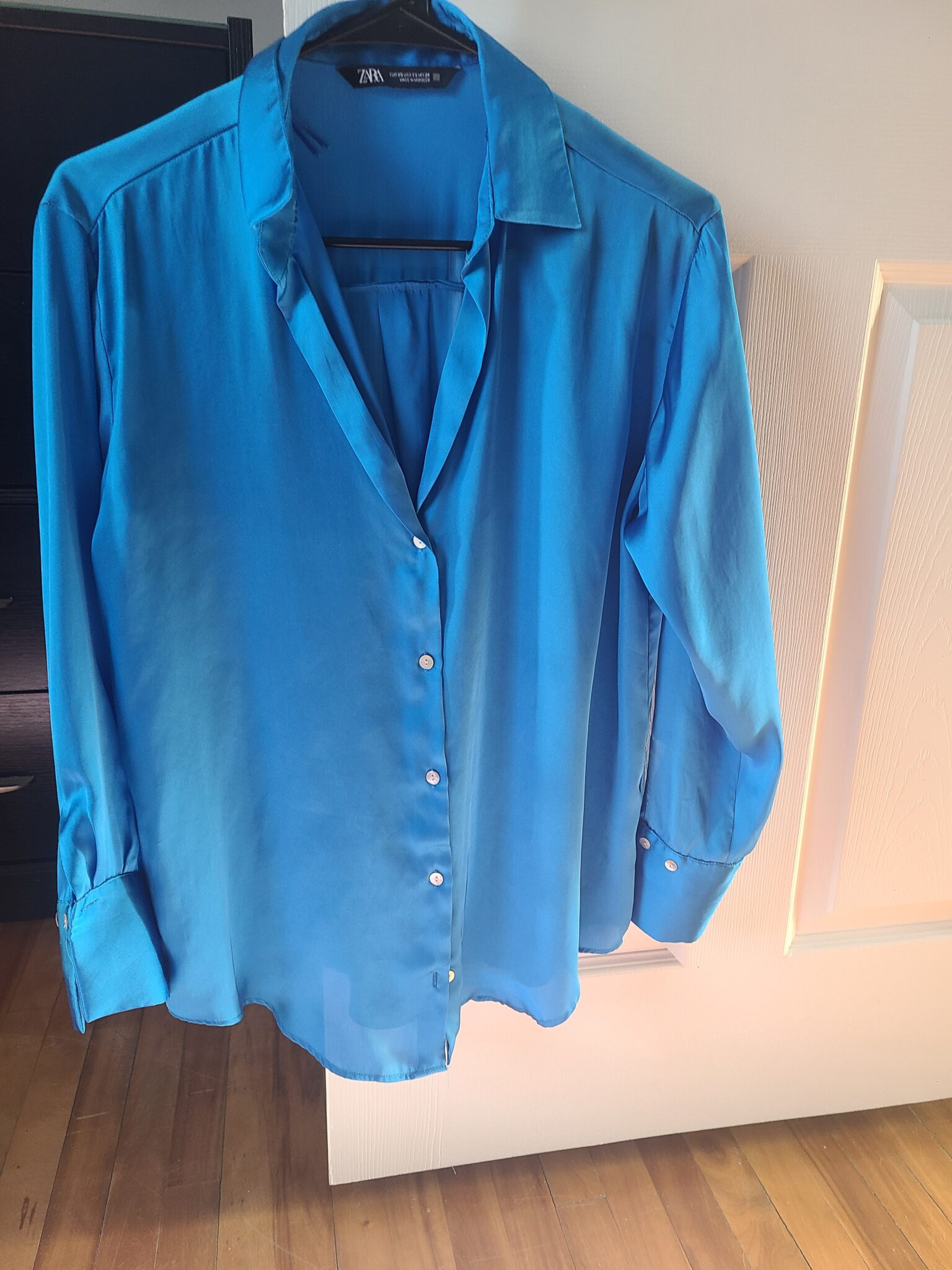 Image for Chemise en soie - bleu éclatant