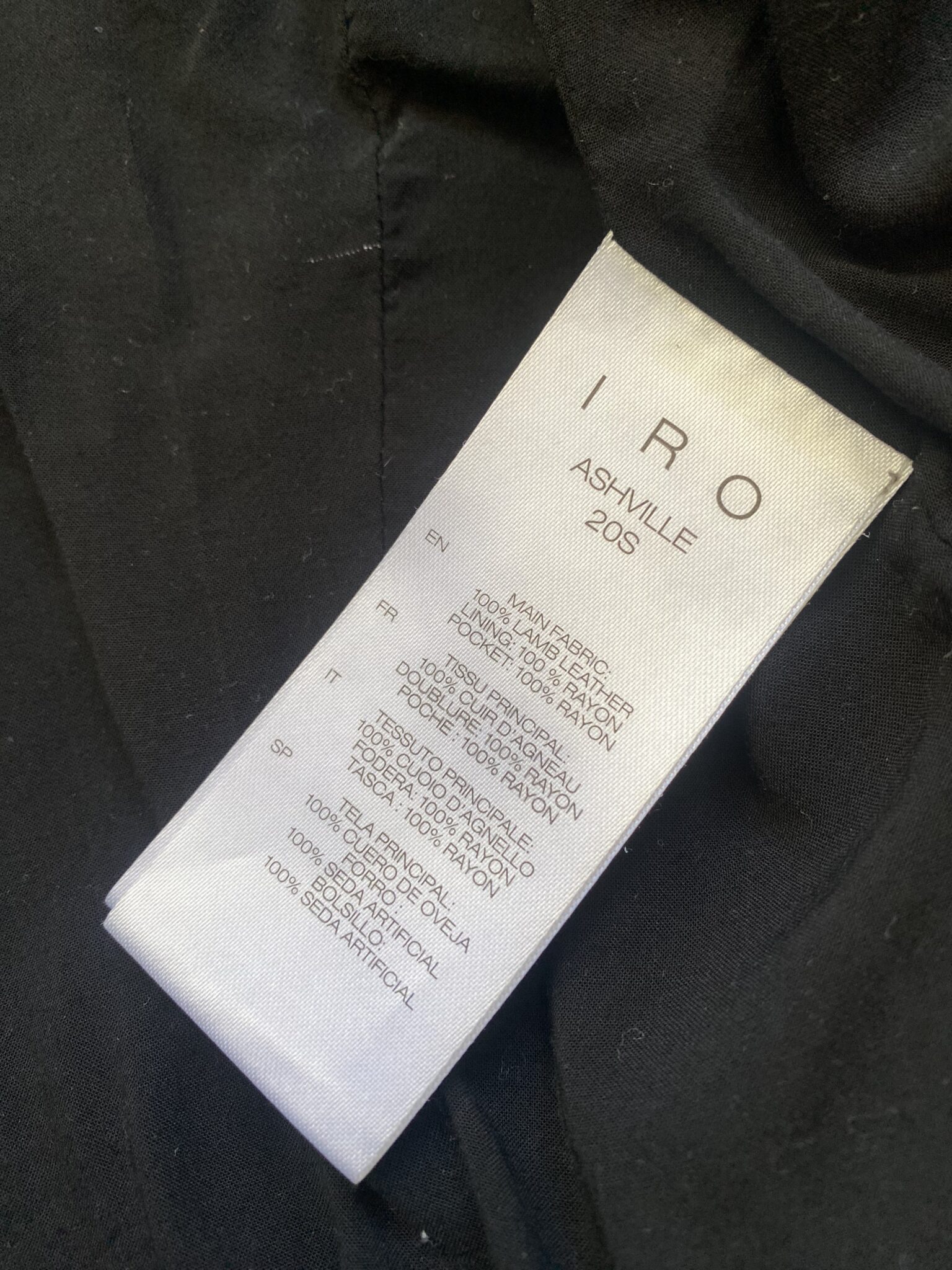 Image for Veste en cuir d'agneau IRO Paris