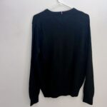 Thumbnail for Tommy Hilfiger V neck jumper jumper pull Women Medium Black preppy logo classic