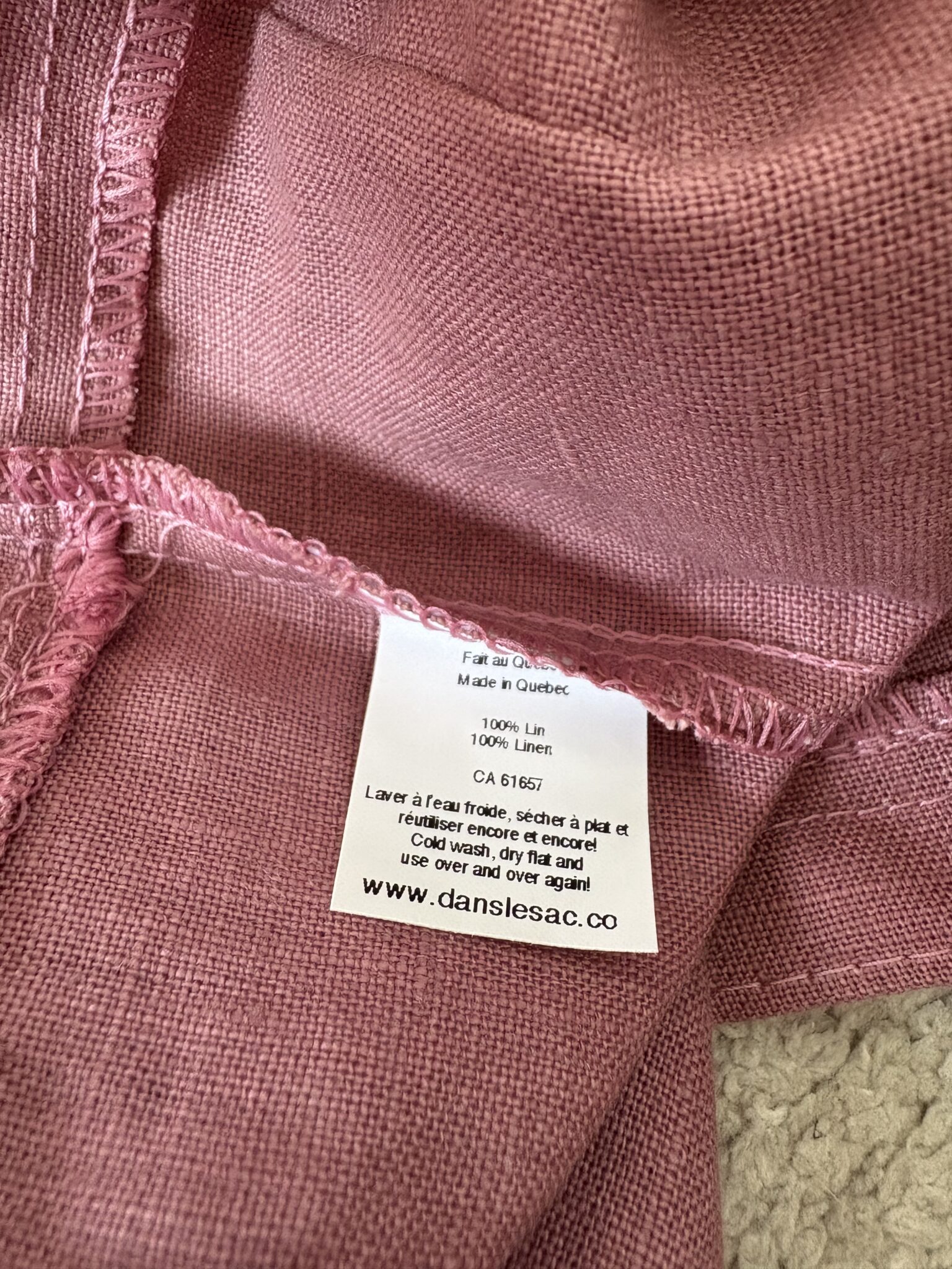 Image for Large linen bag