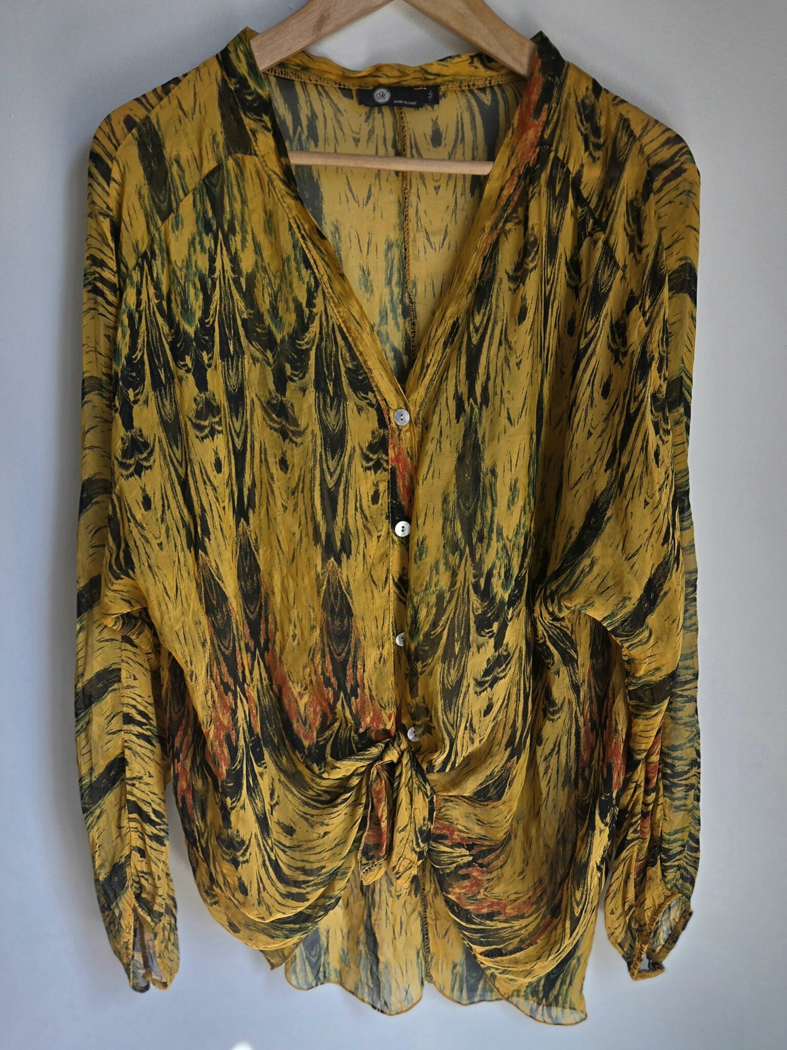 Featured image for MADE IN ITALY silky semi-sheer top